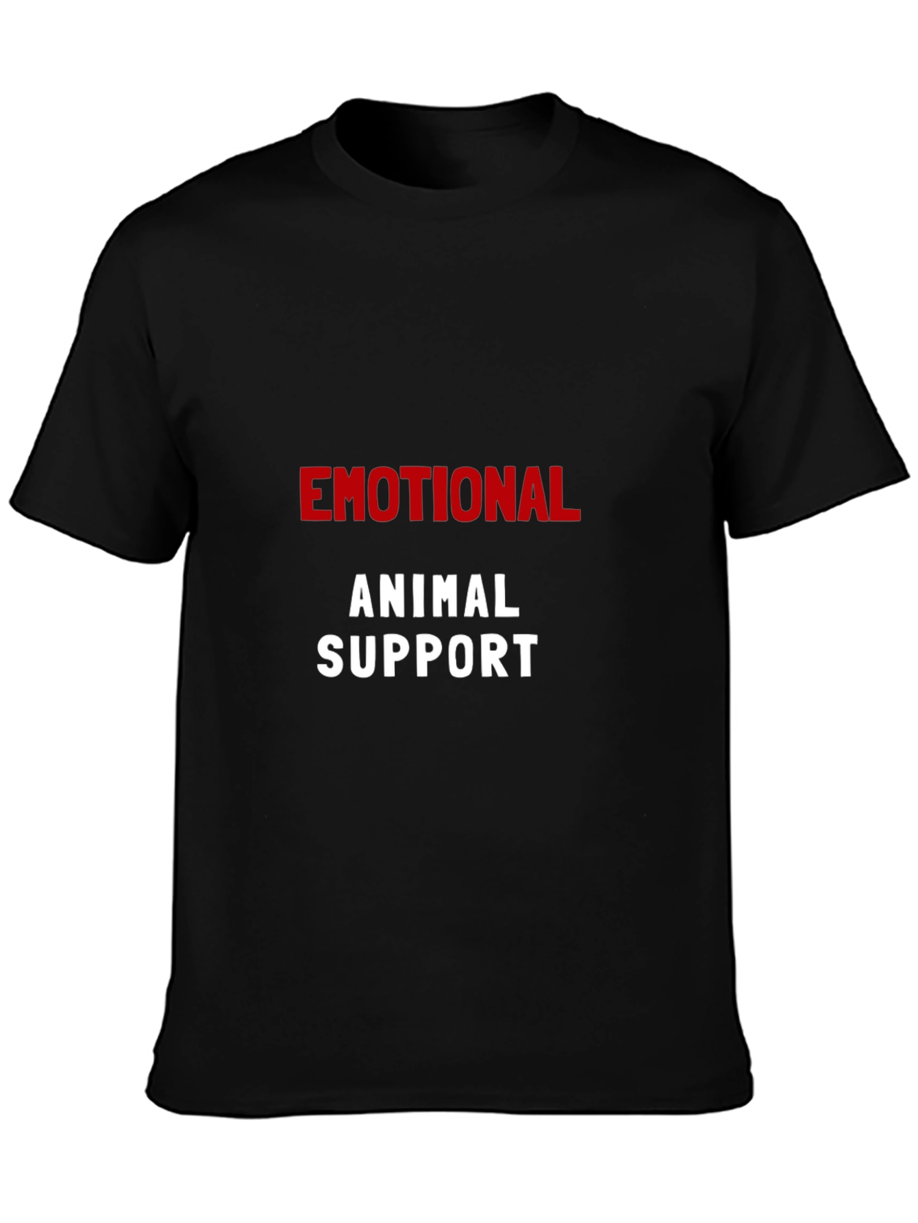 Emotional Animal Support Black T-Shirt