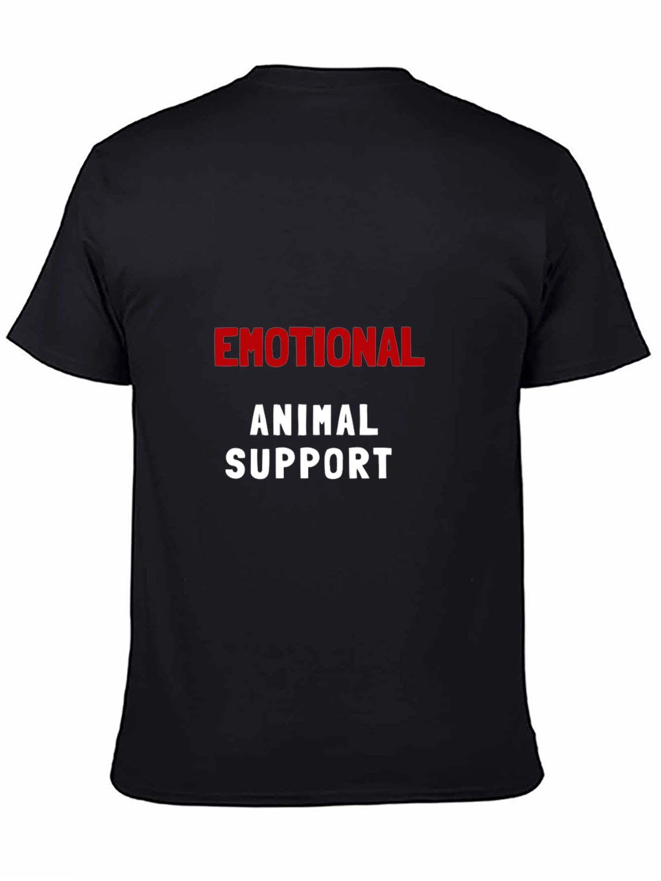 Emotional Animal Support Black T-Shirt