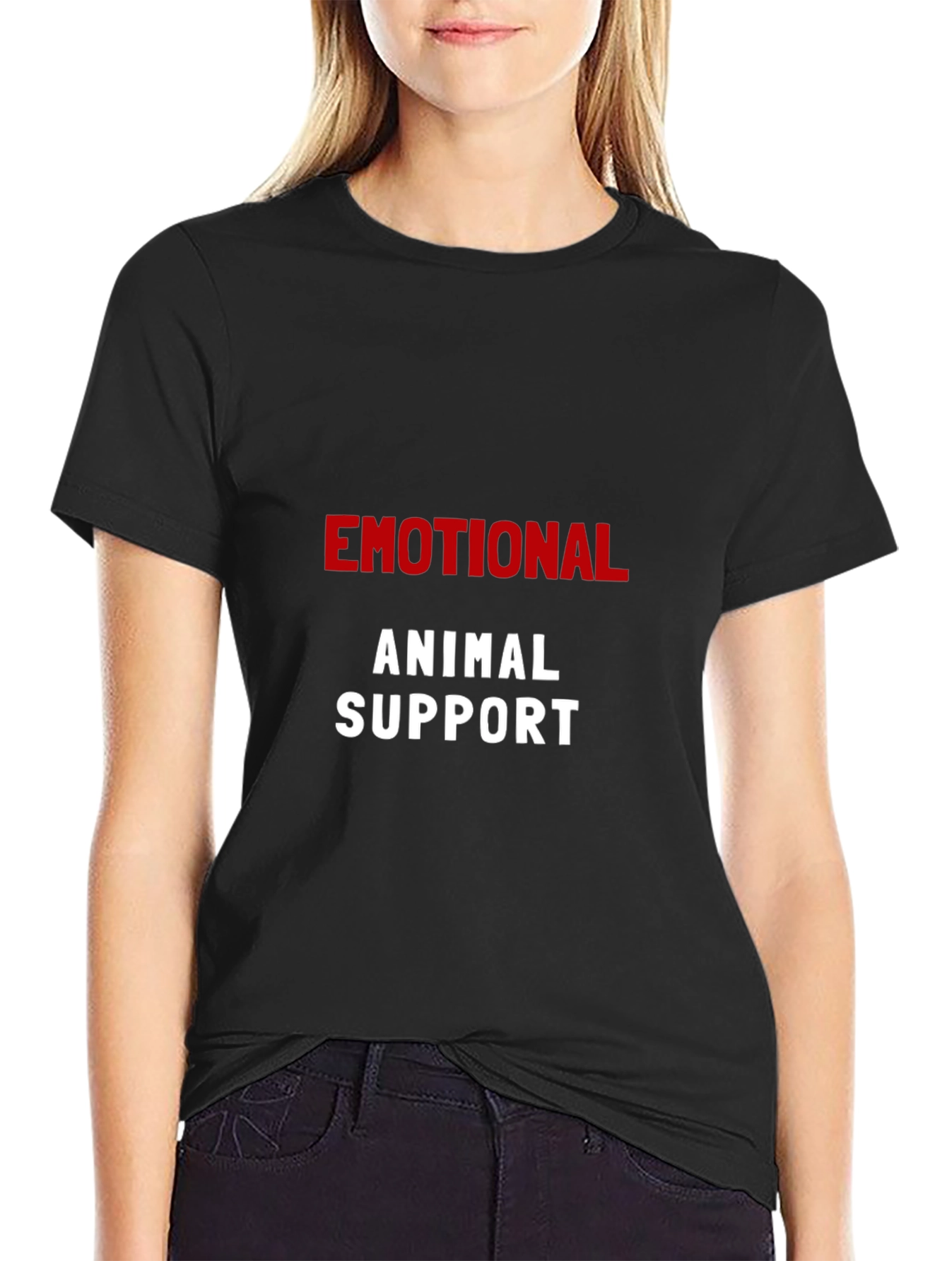 Emotional Animal Support Black T-Shirt