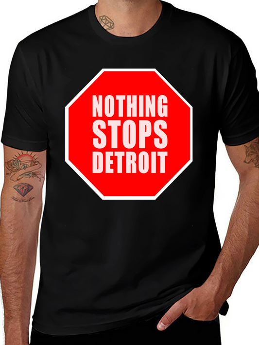 Nothing Stops Detroit T-Shirt - Black