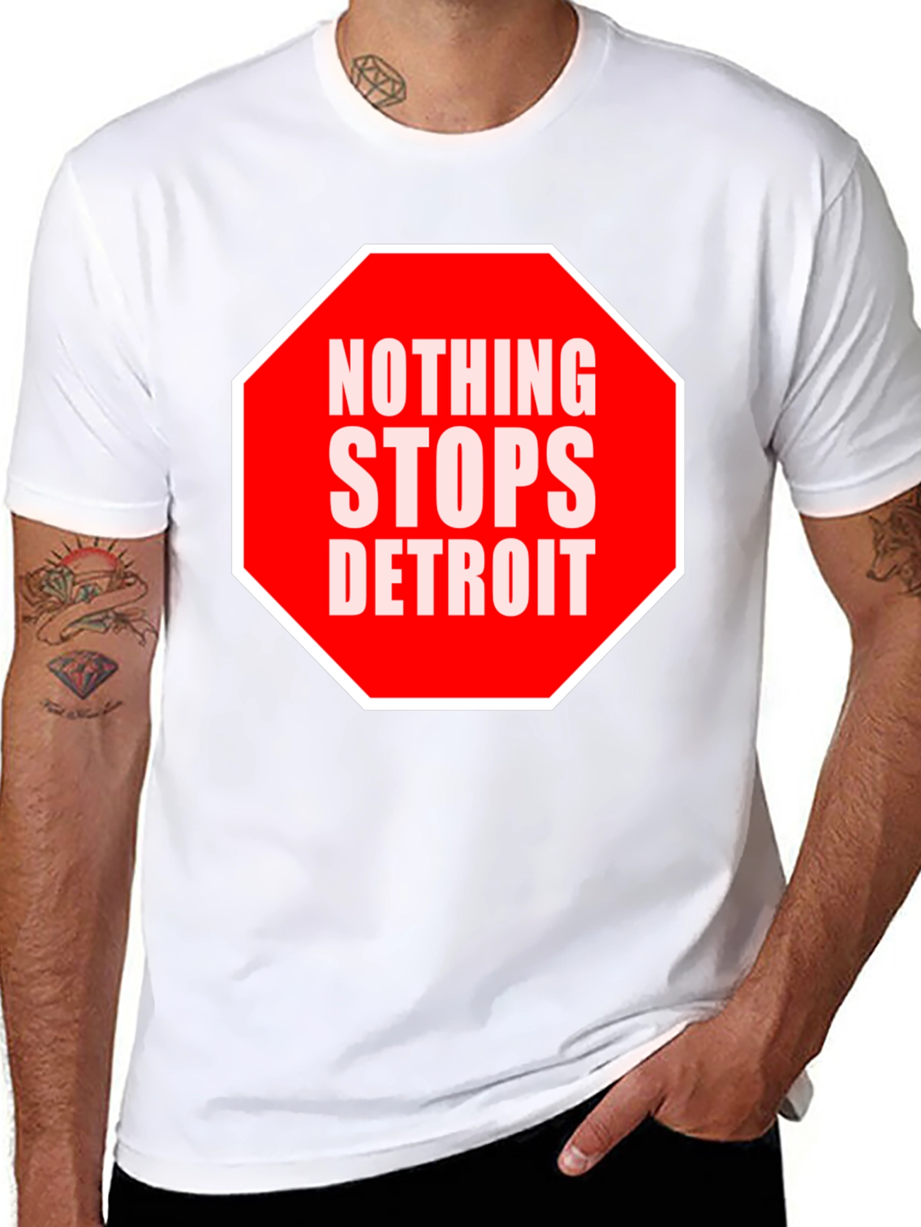 Nothing Stops Detroit T-Shirt - Black