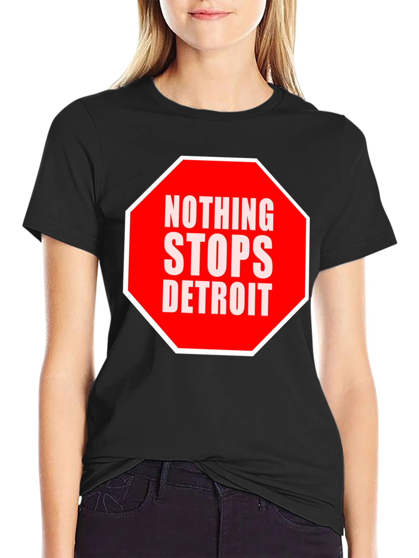 Nothing Stops Detroit T-Shirt - Black