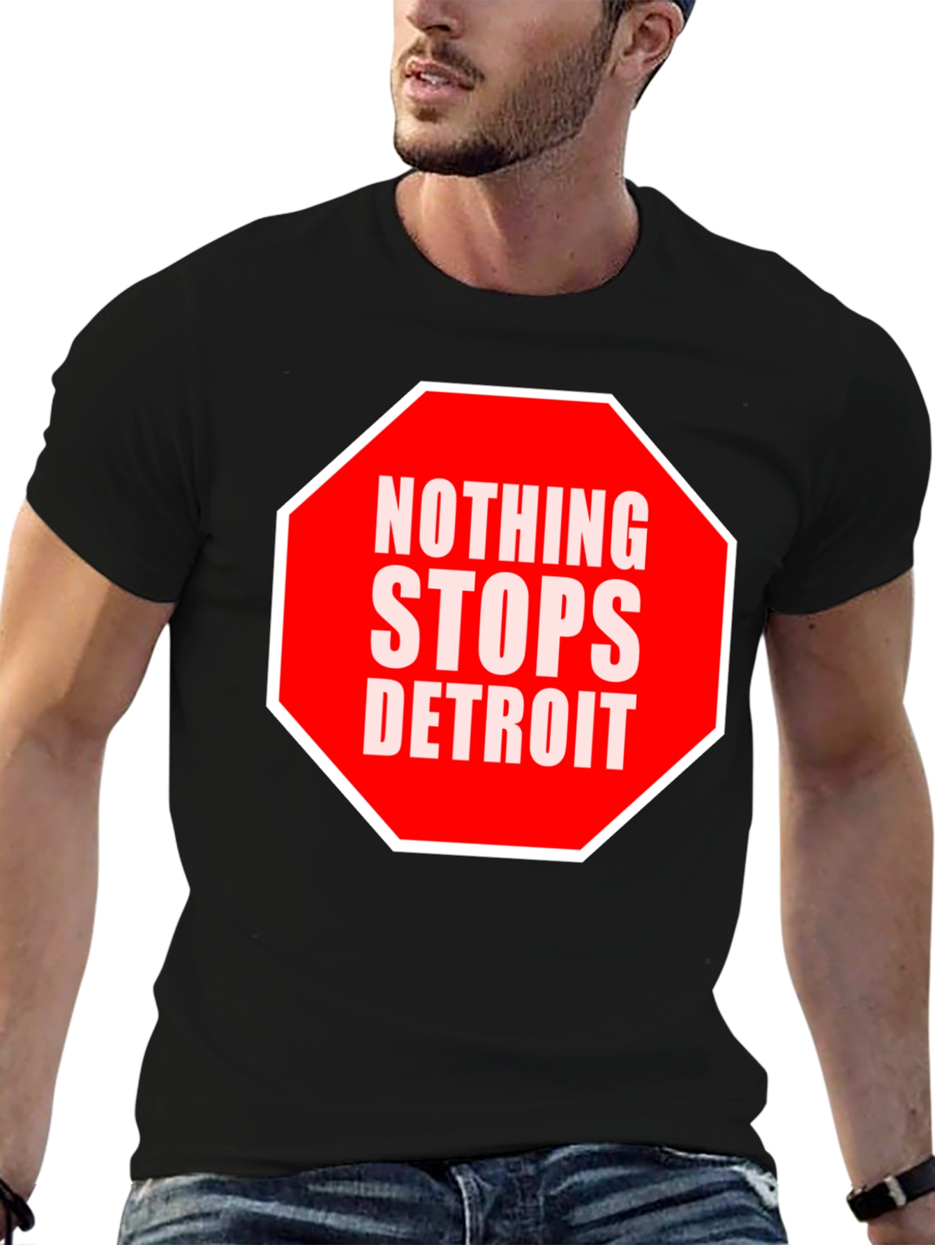 Nothing Stops Detroit T-Shirt - Black