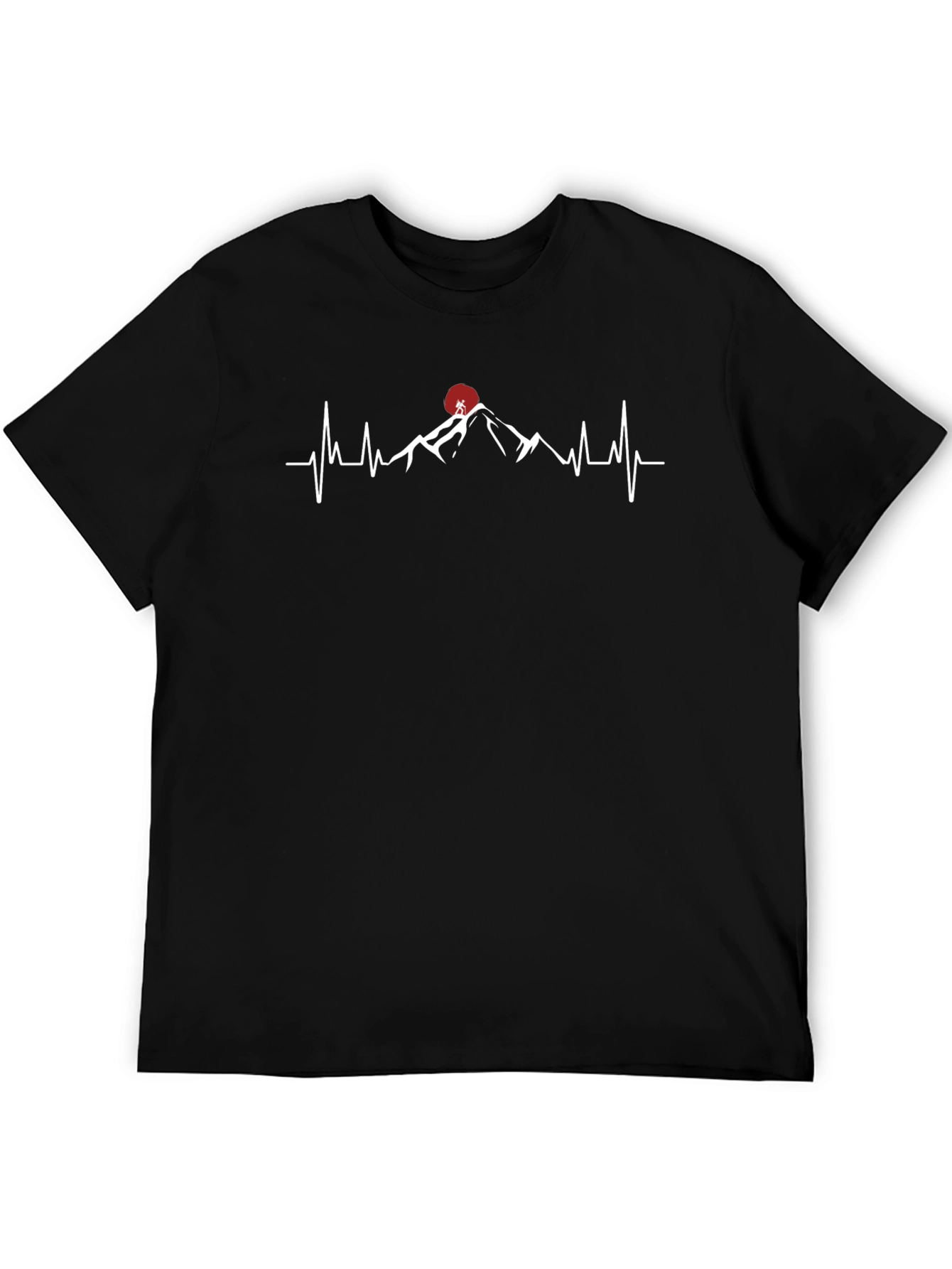 Mountain Heartbeat Graphic Tee - Black