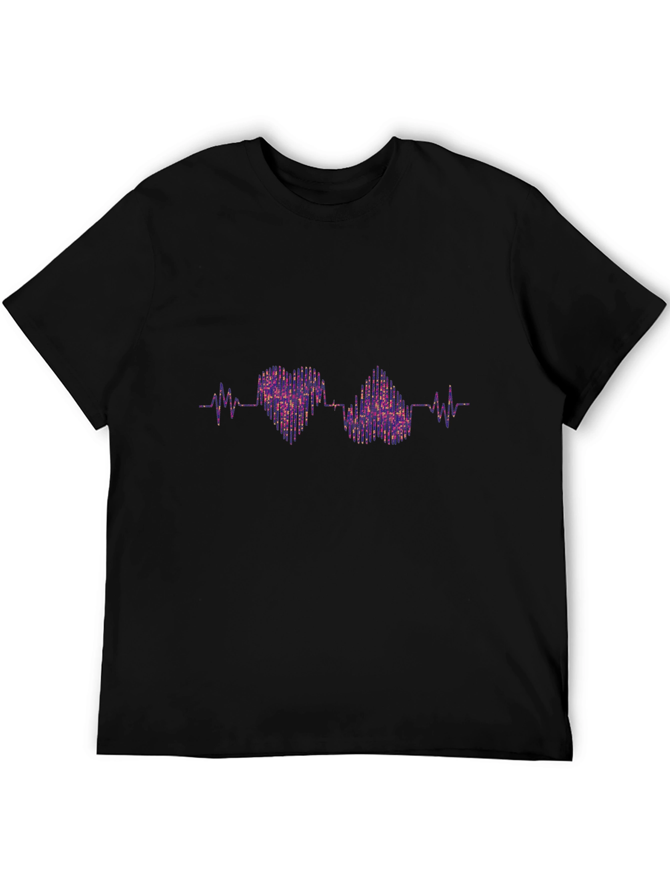 Heartbeat Rhythm Graphic Tee - Trendy Casual Style