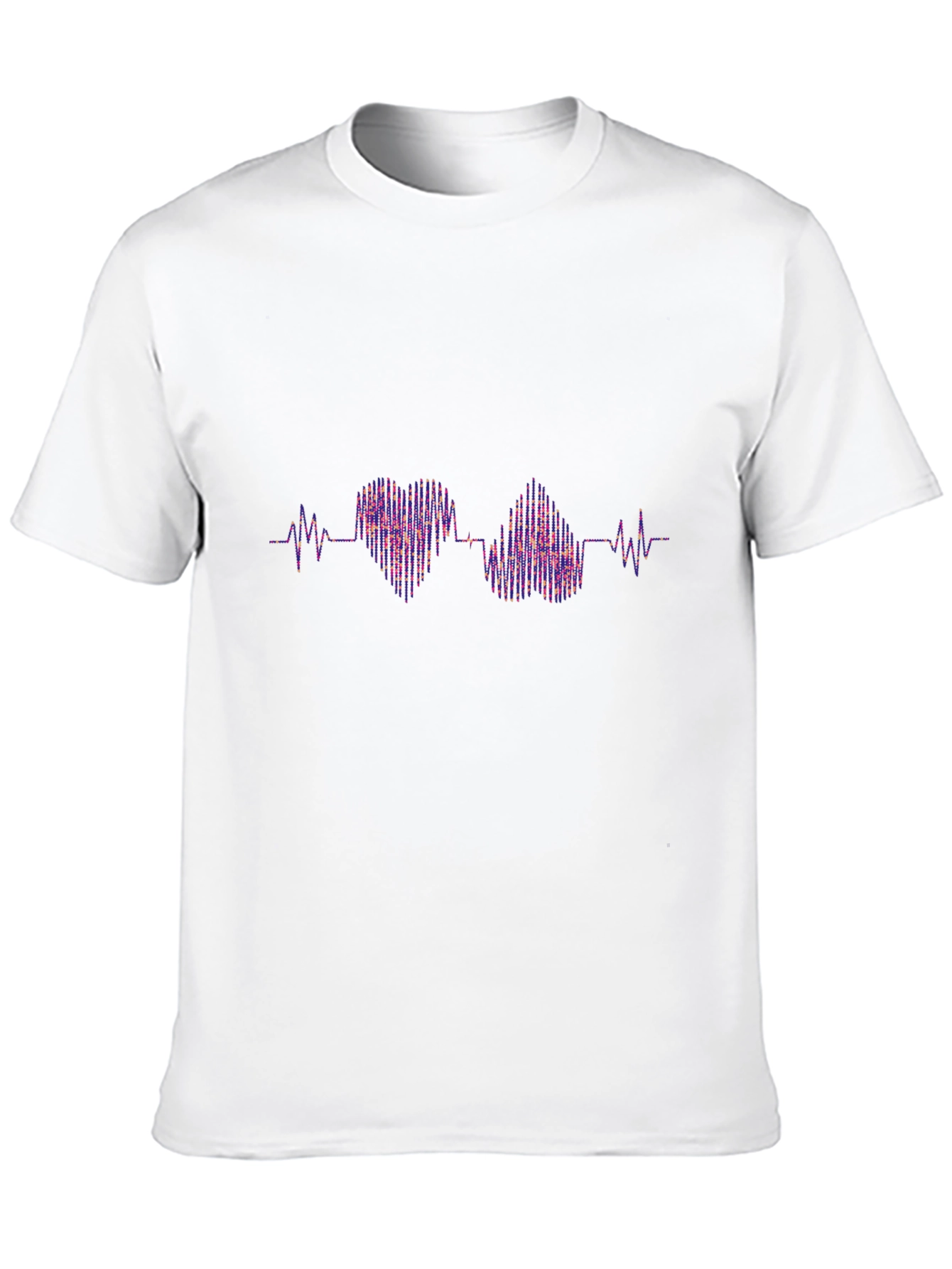 Heartbeat Rhythm Graphic Tee - Trendy Casual Style