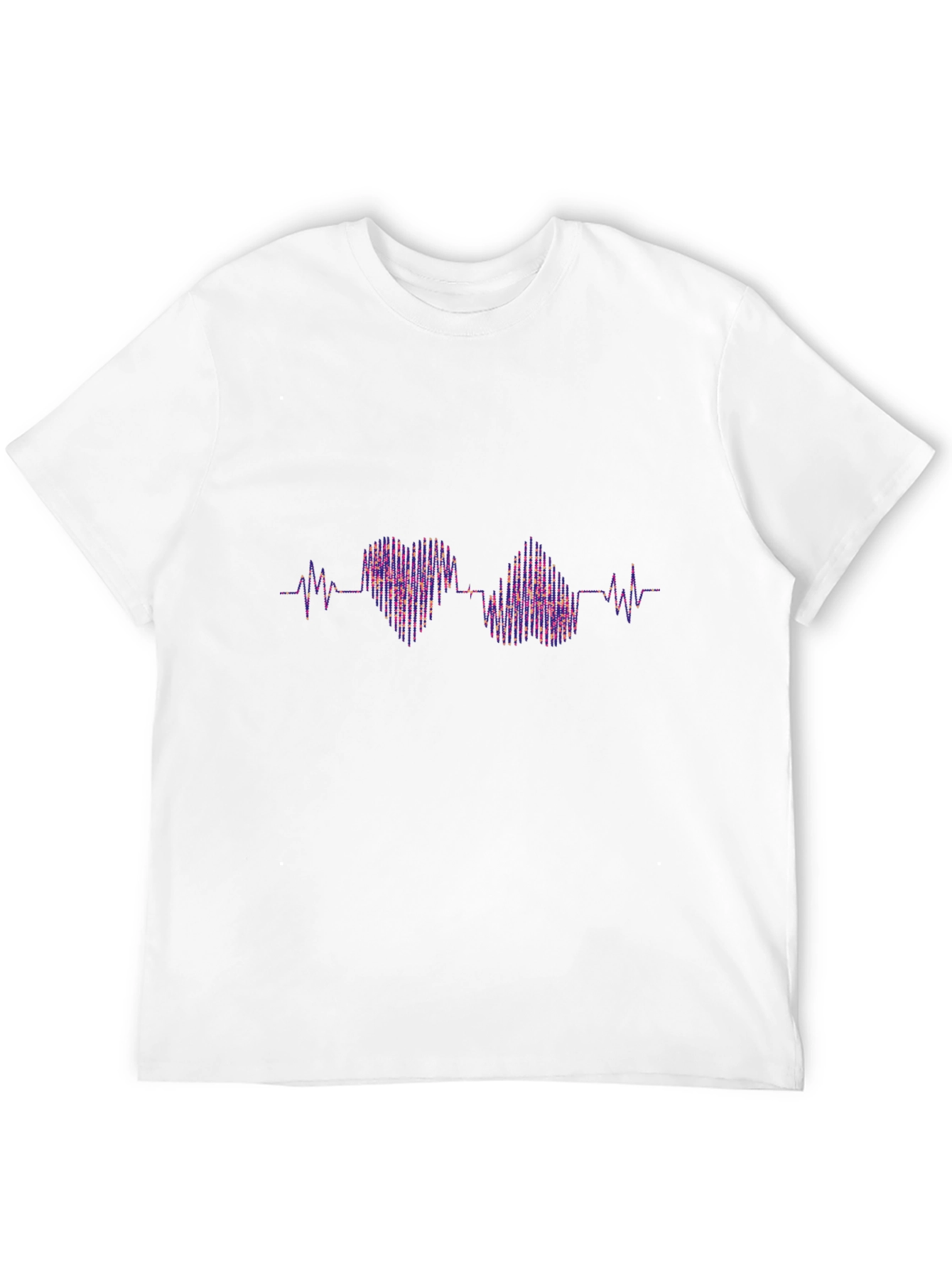 Heartbeat Rhythm Graphic Tee - Trendy Casual Style