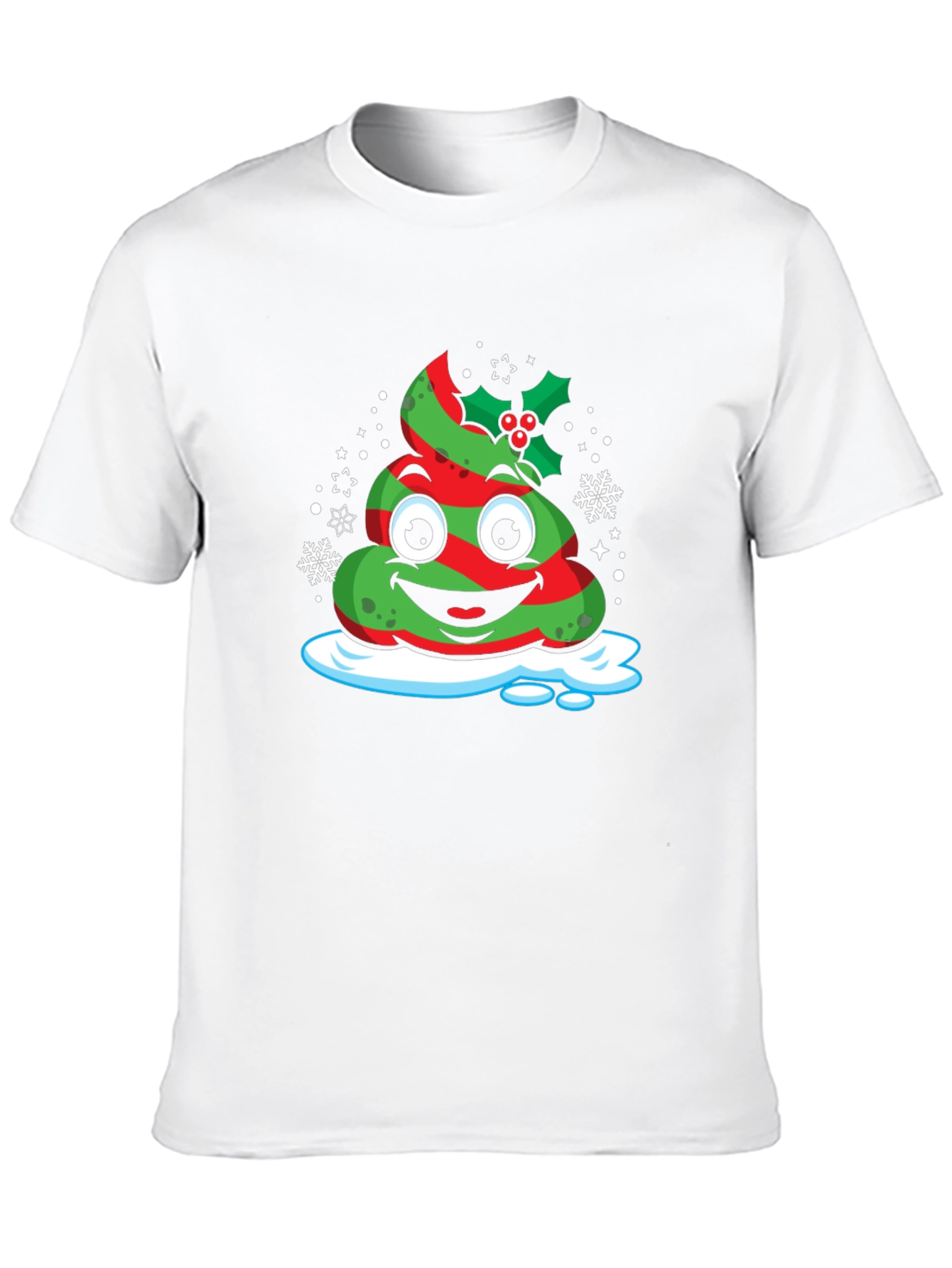 Christmas Poop Emoji T-Shirt - Festive Holiday Tee