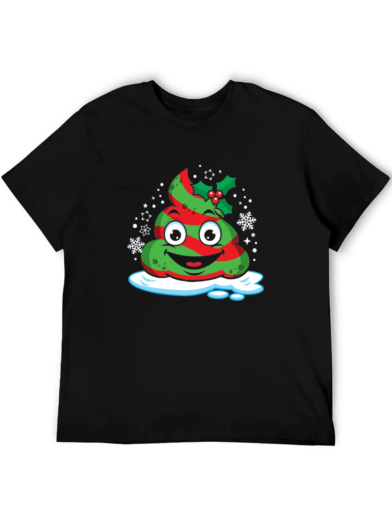 Christmas Poop Emoji T-Shirt - Festive Holiday Tee