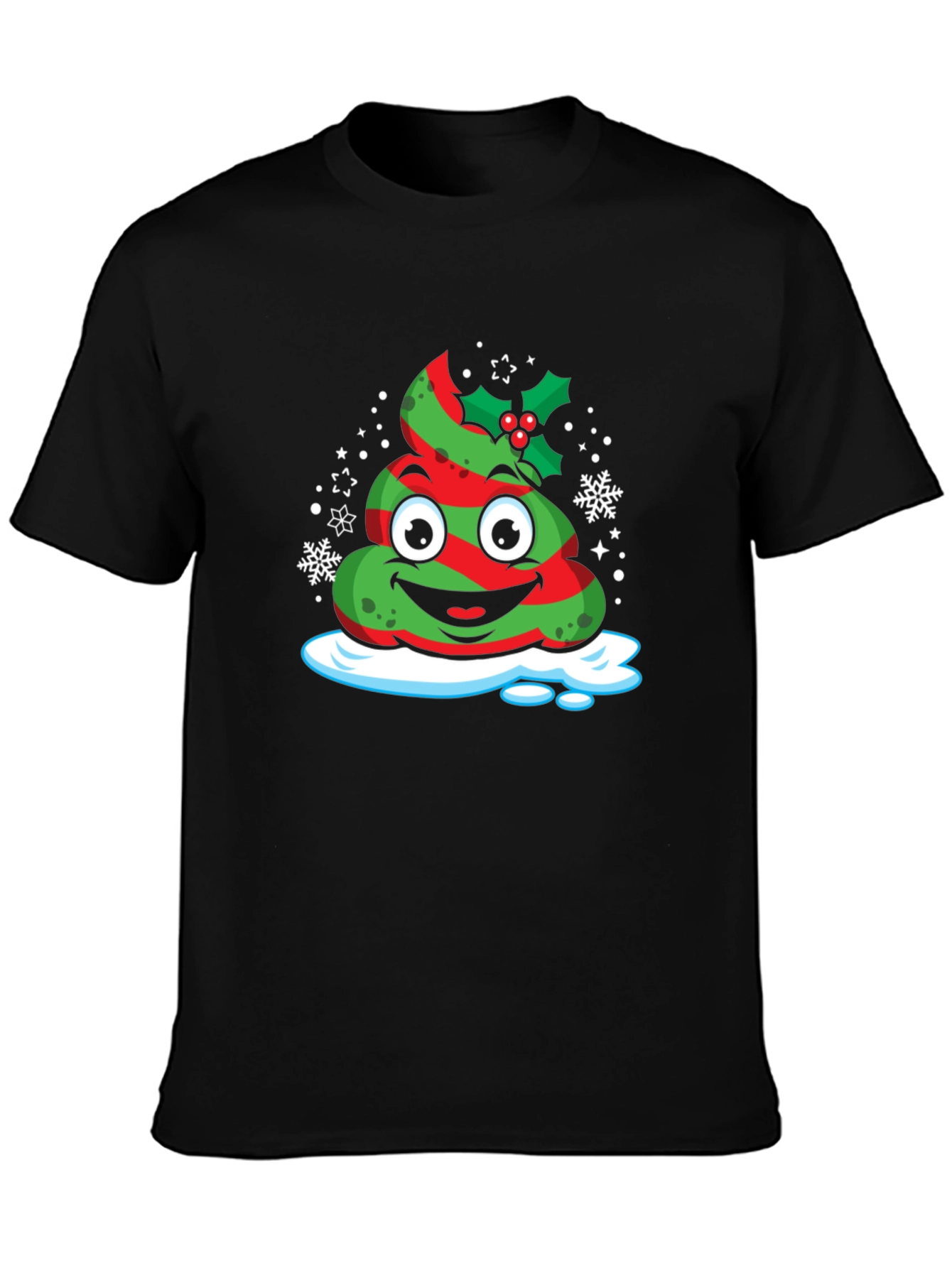 Christmas Poop Emoji T-Shirt - Festive Holiday Tee