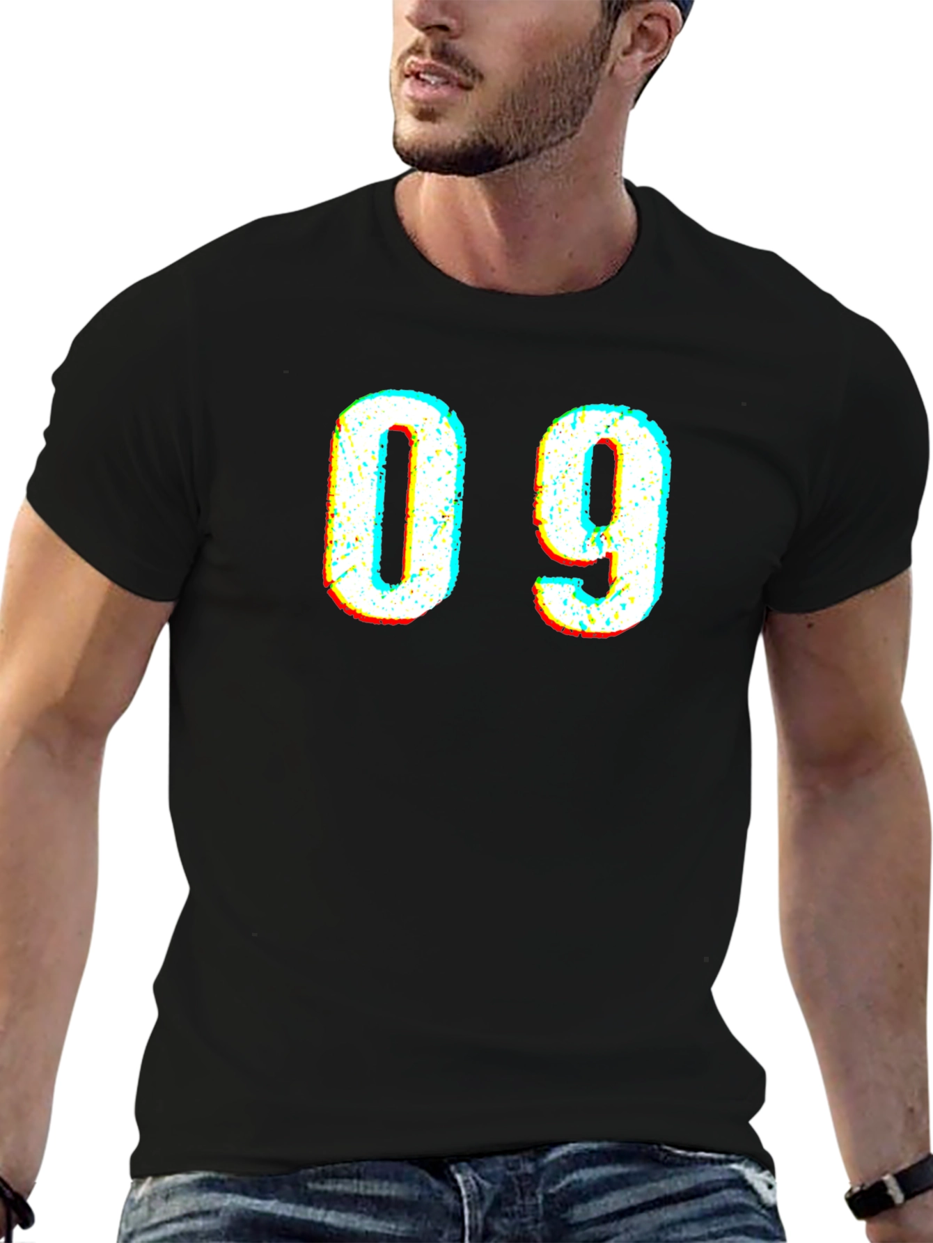 Bold 09 Graphic Black T-Shirt