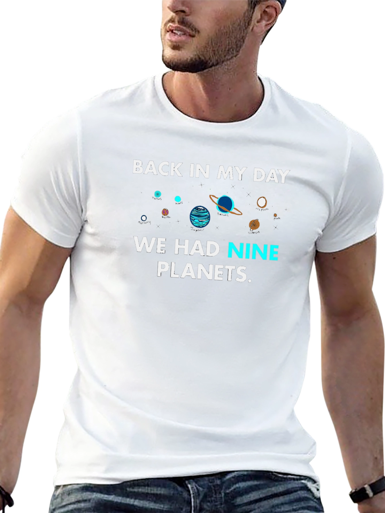 Nine Planets T-Shirt - Nostalgic Retro Space Design