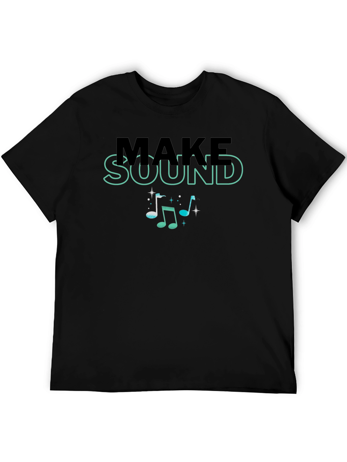 Make Sound Music Notes Graphic Tee Shirt
