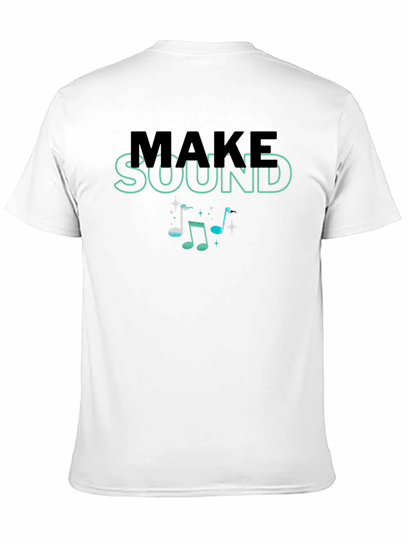 Make Sound Music Notes Graphic Tee Shirt