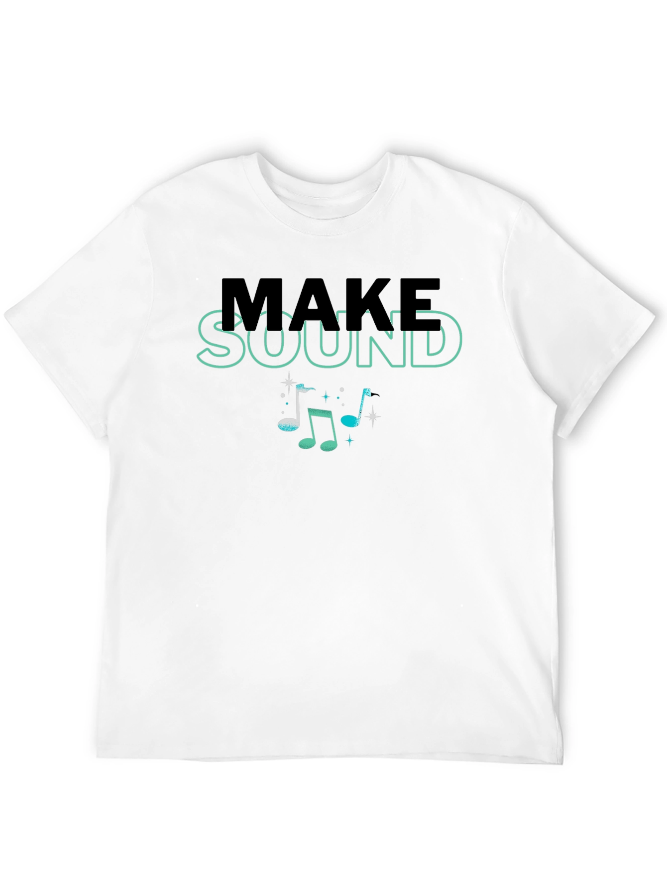 Make Sound Music Notes Graphic Tee Shirt