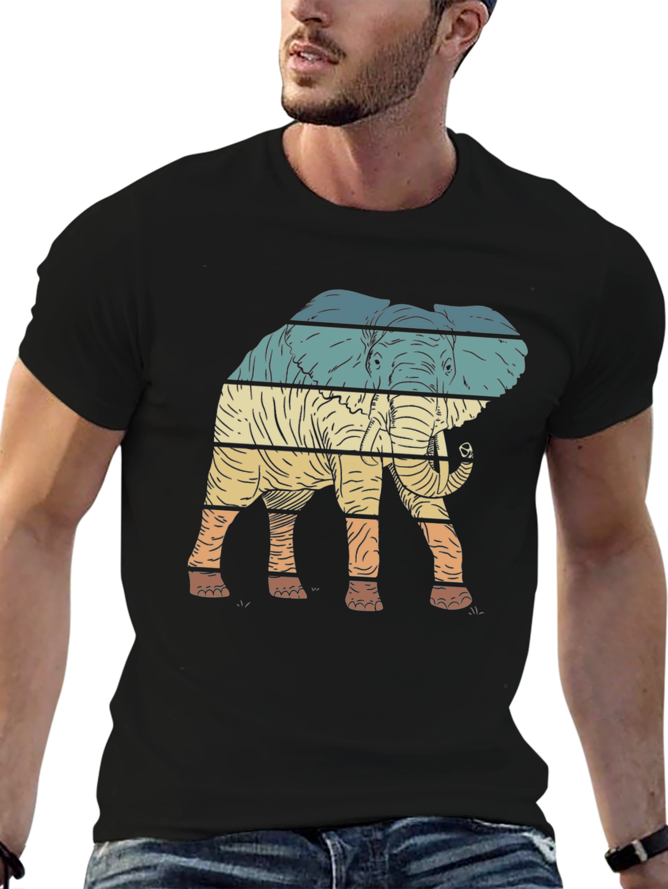 Retro Elephant Graphic Tee