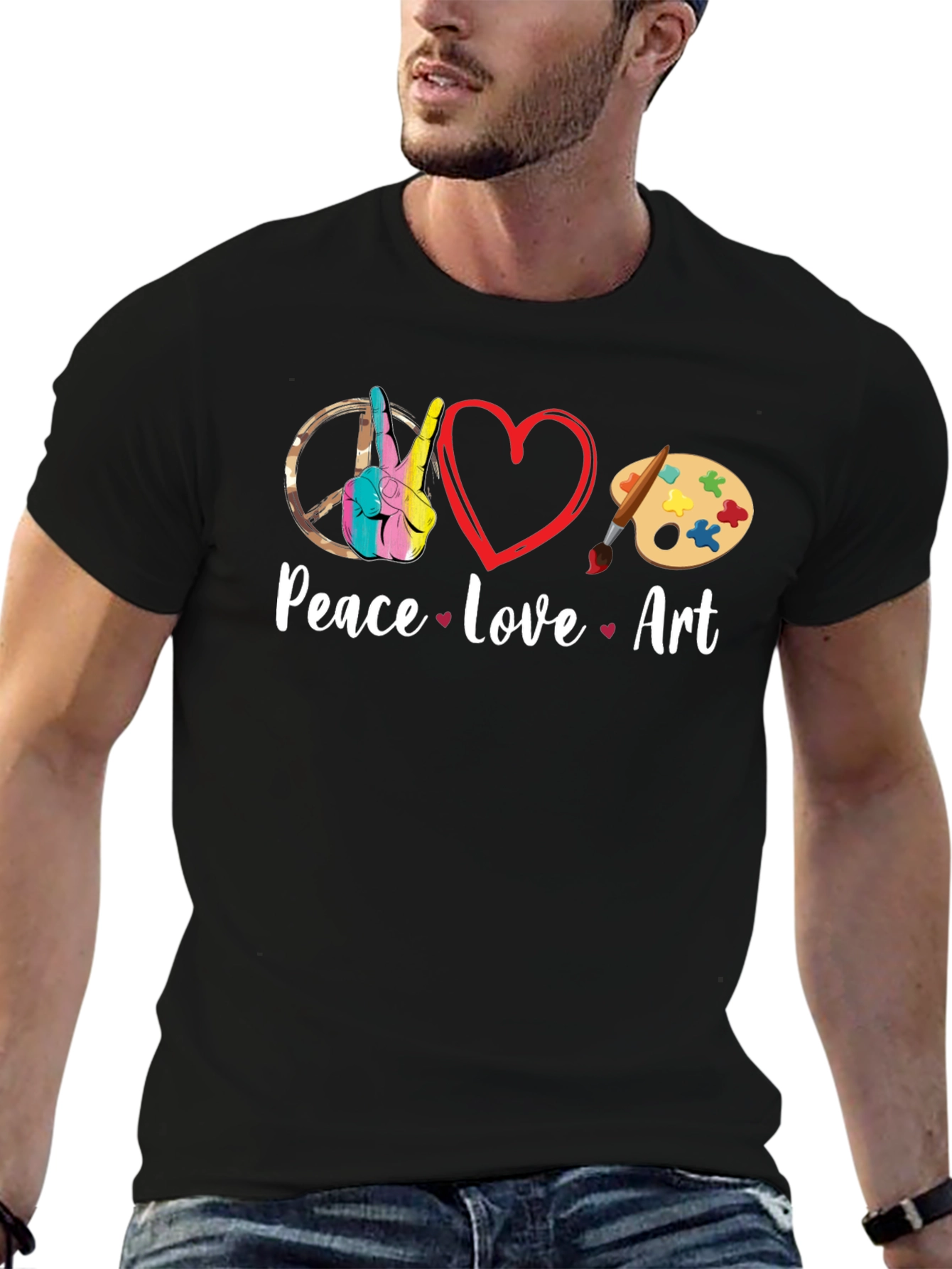 Peace Love Art T-Shirt