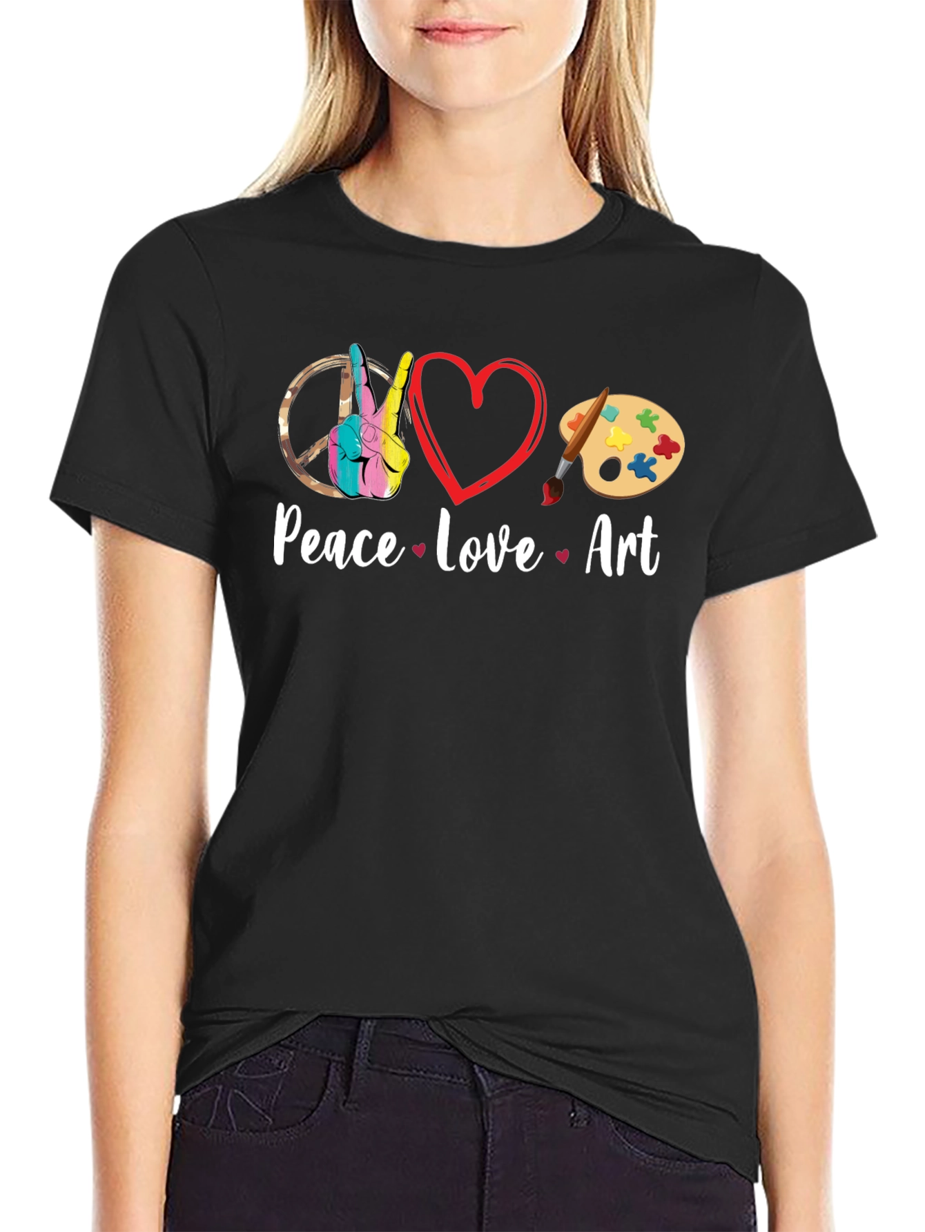 Peace Love Art T-Shirt