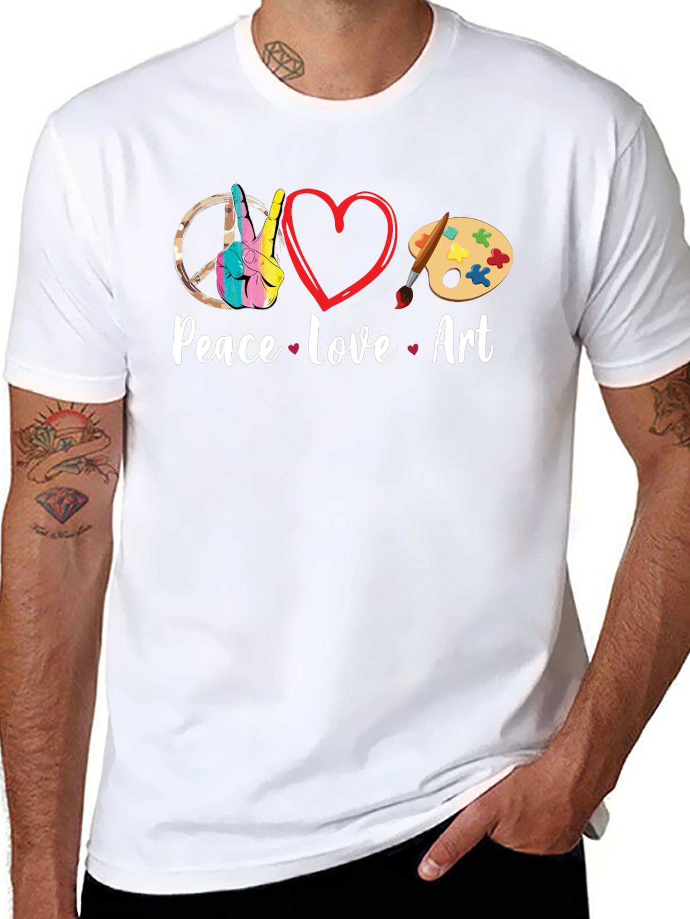 Peace Love Art T-Shirt