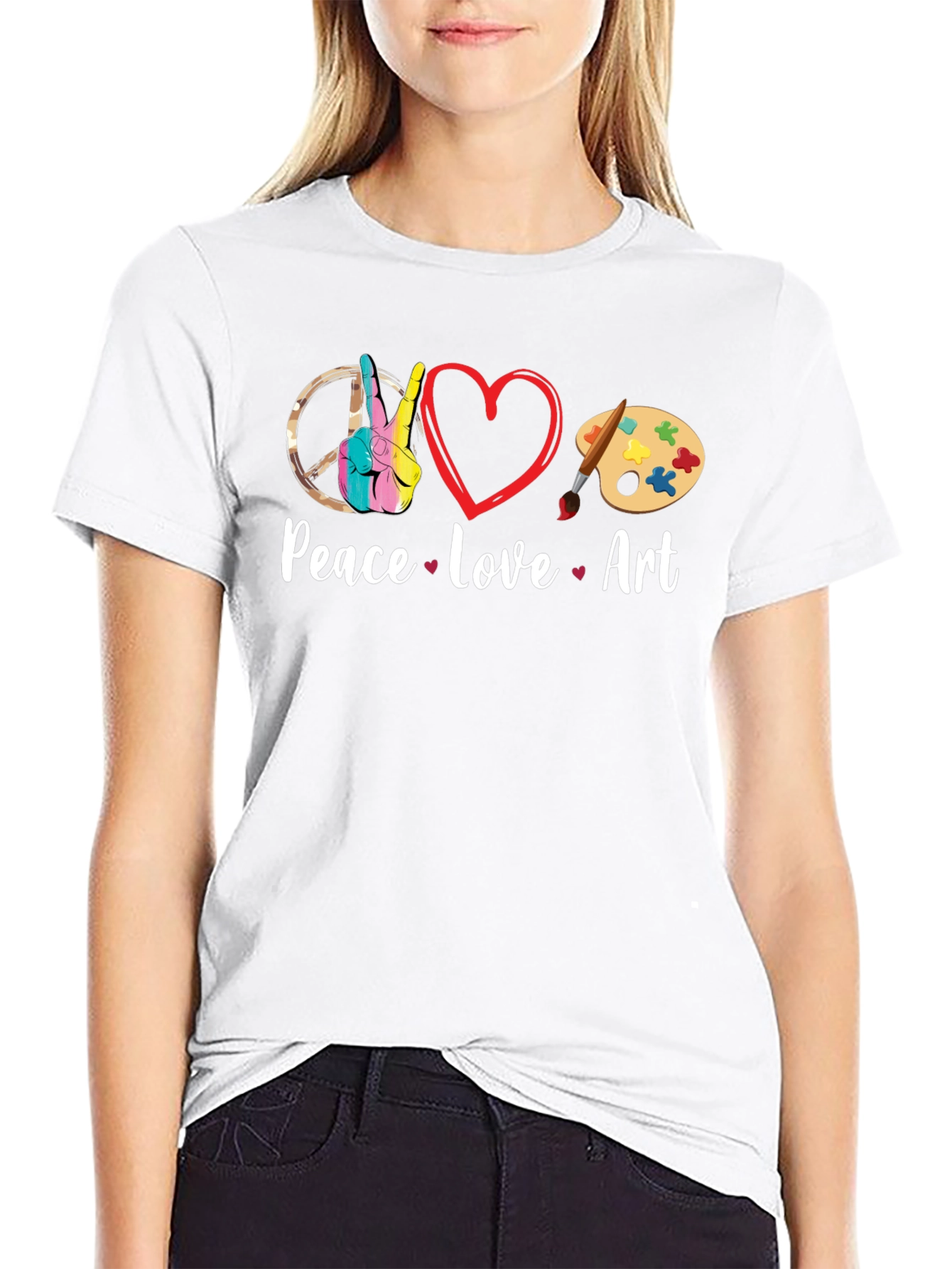 Peace Love Art T-Shirt