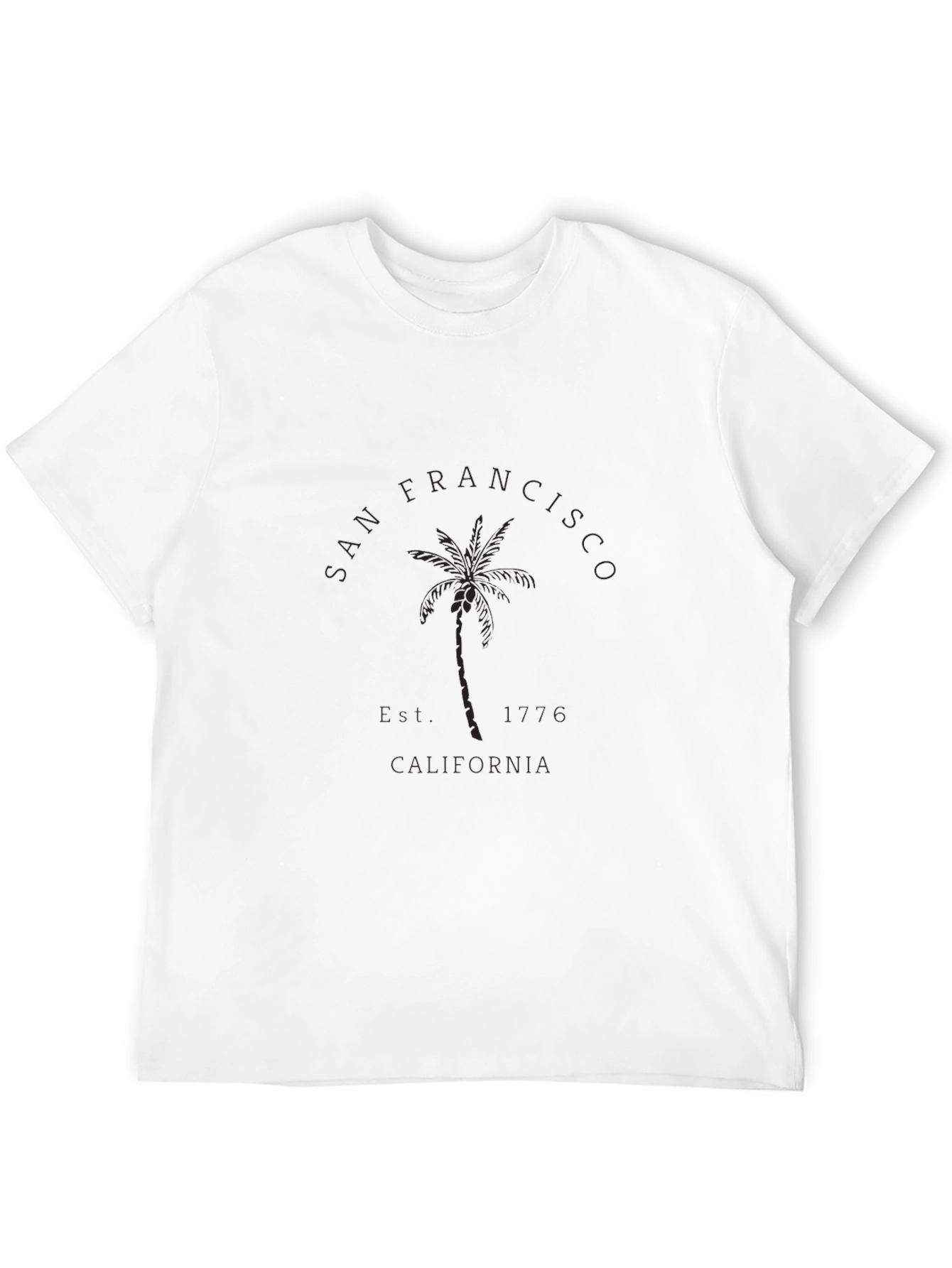 San Francisco Palm Tree Black T-Shirt