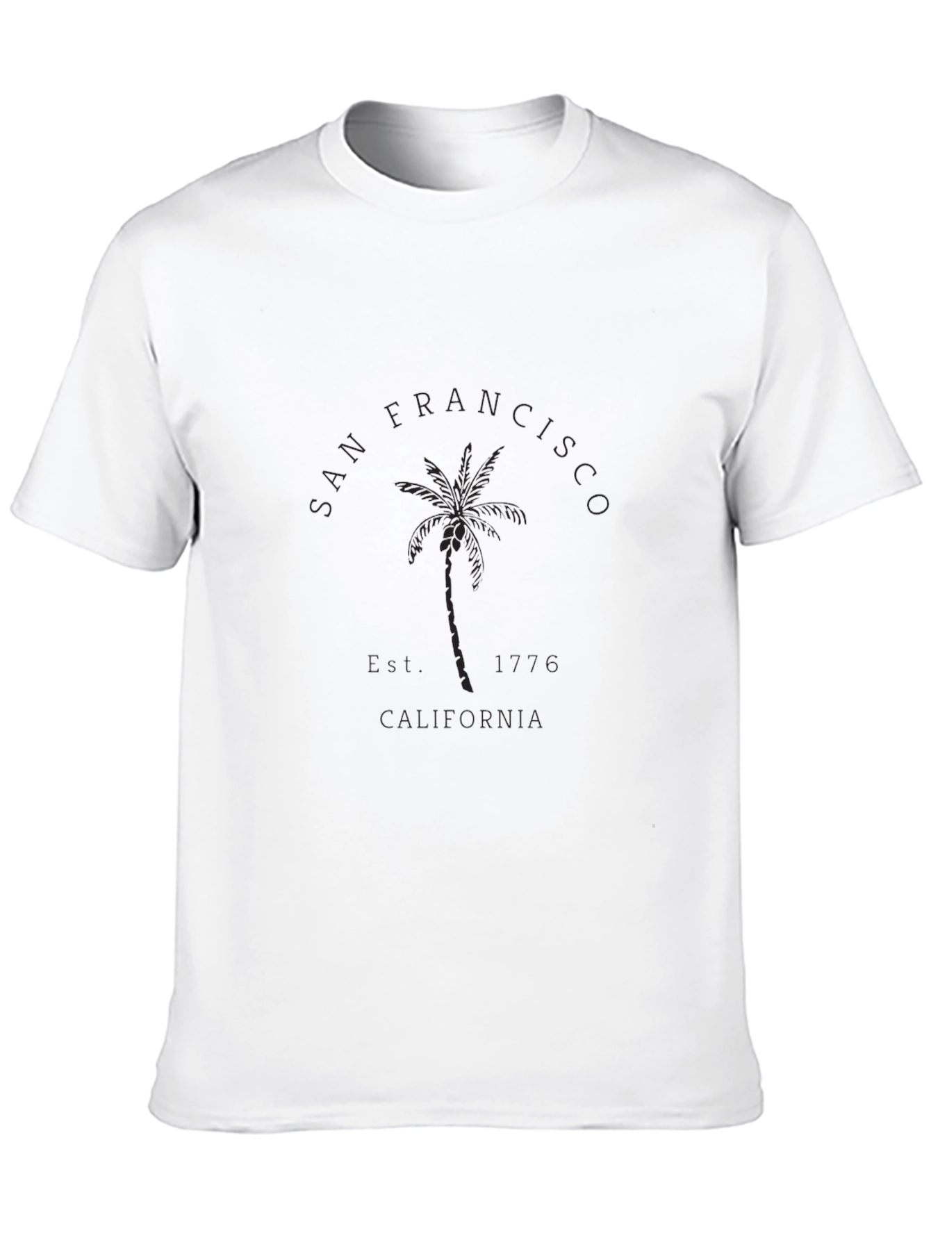 San Francisco Palm Tree Black T-Shirt
