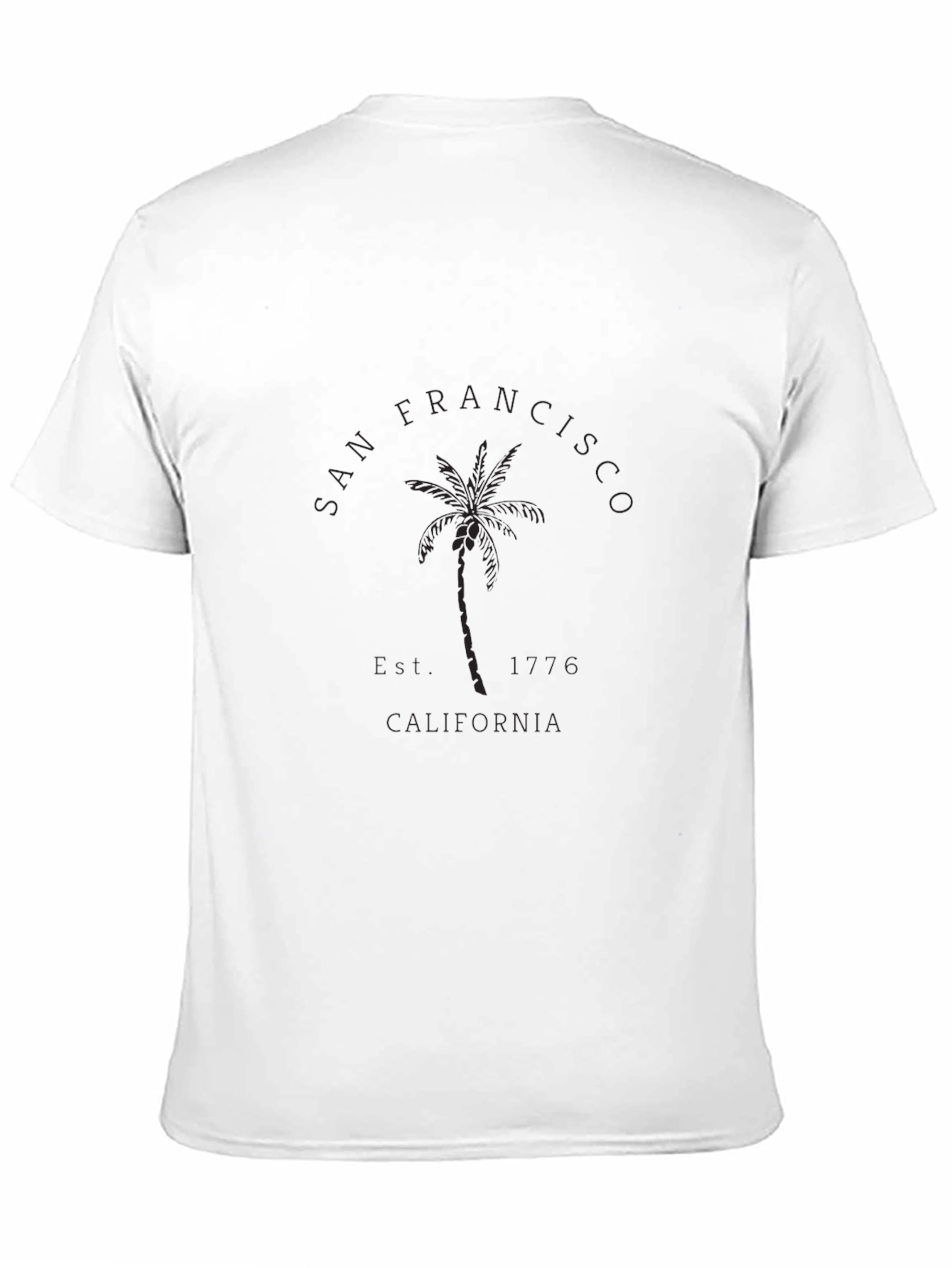 San Francisco Palm Tree Black T-Shirt