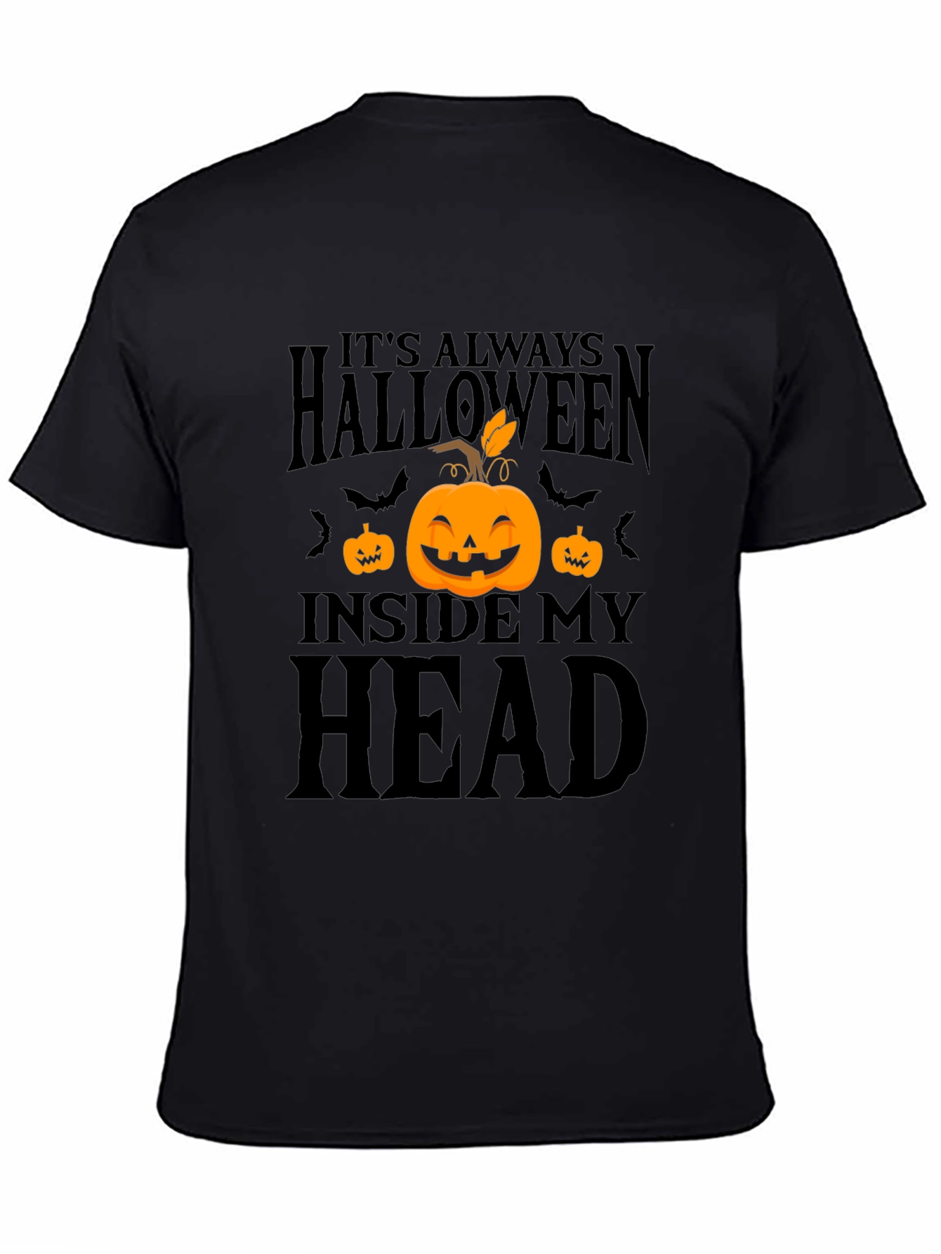 Halloween Inside My Head Black T-Shirt