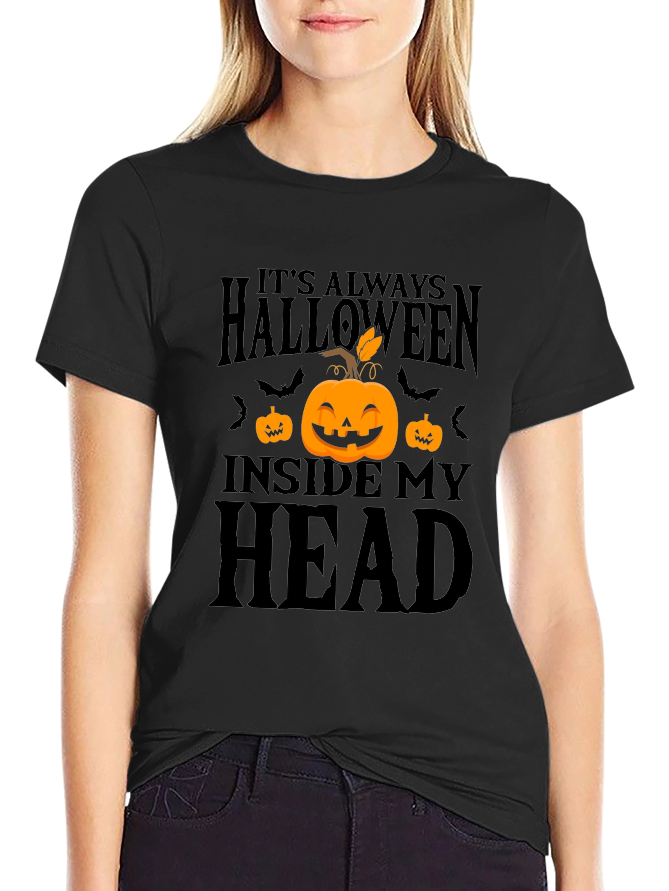 Halloween Inside My Head Black T-Shirt