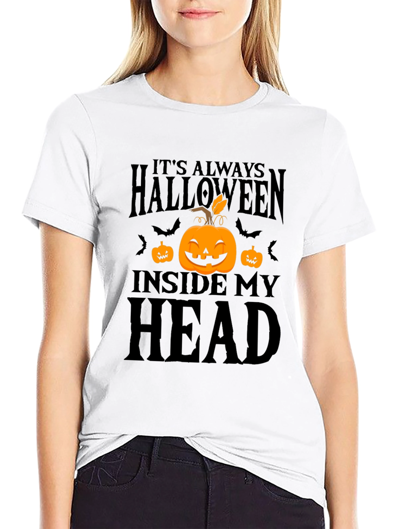 Halloween Inside My Head Black T-Shirt