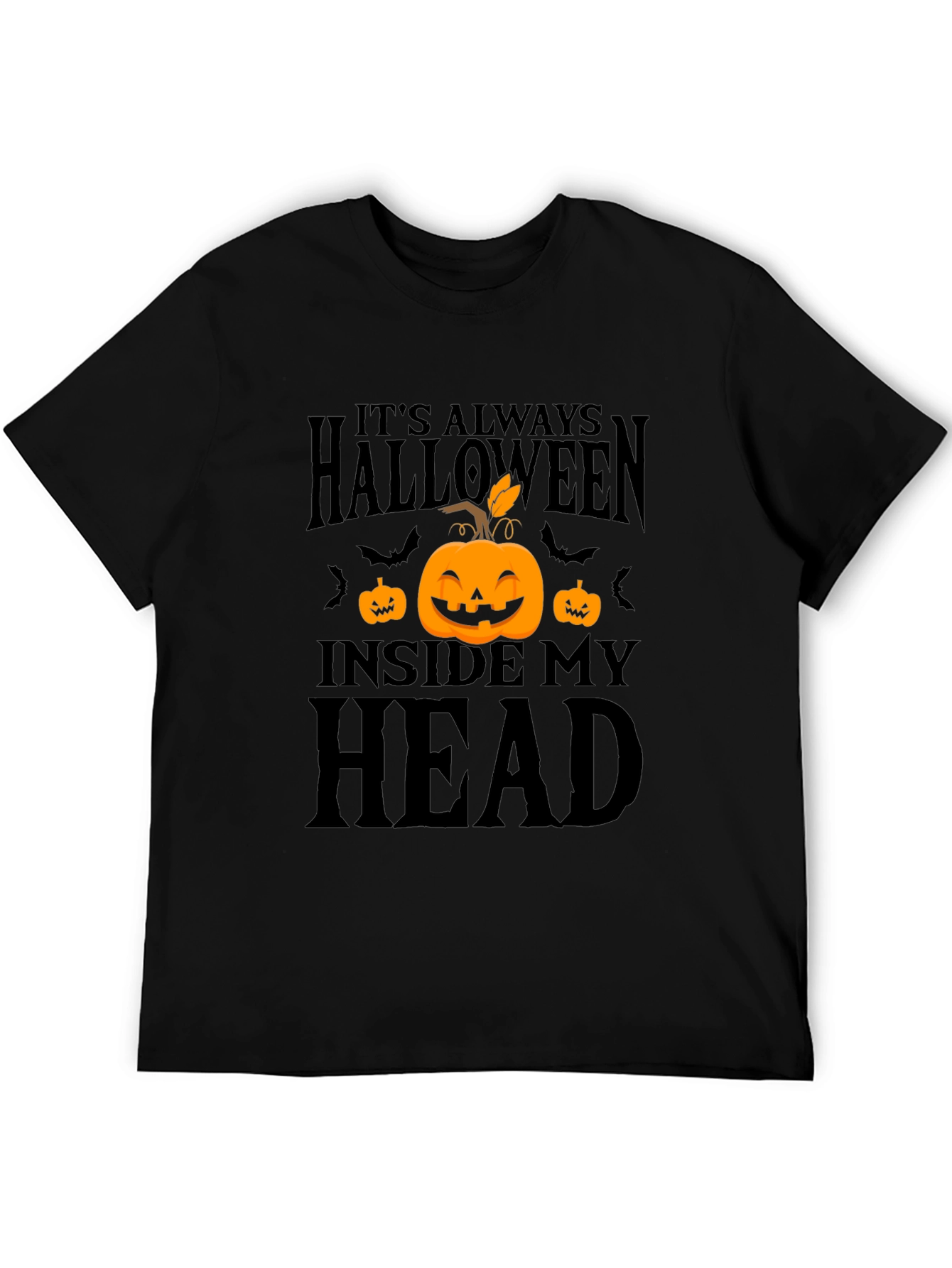 Halloween Inside My Head Black T-Shirt