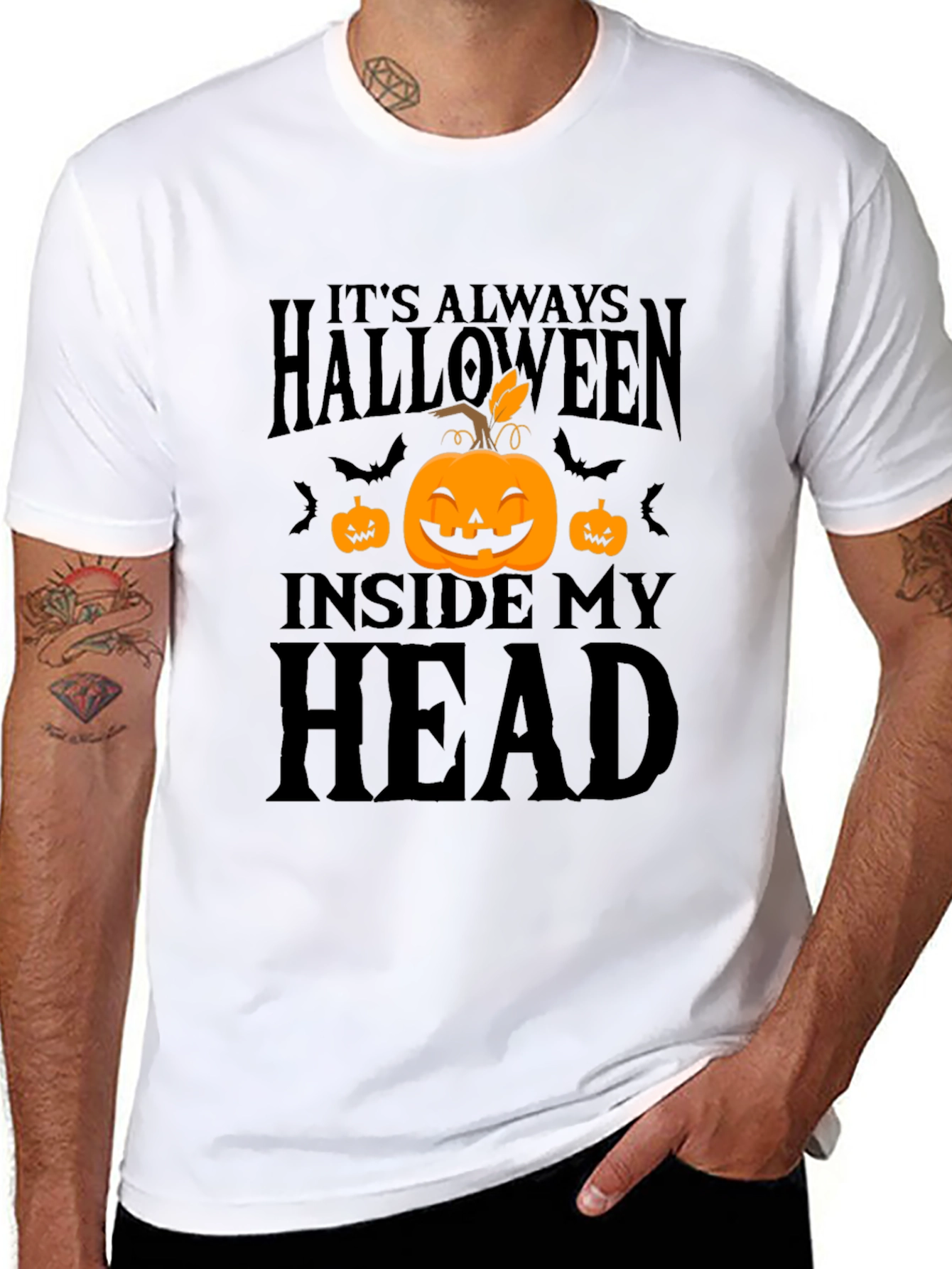 Halloween Inside My Head Black T-Shirt