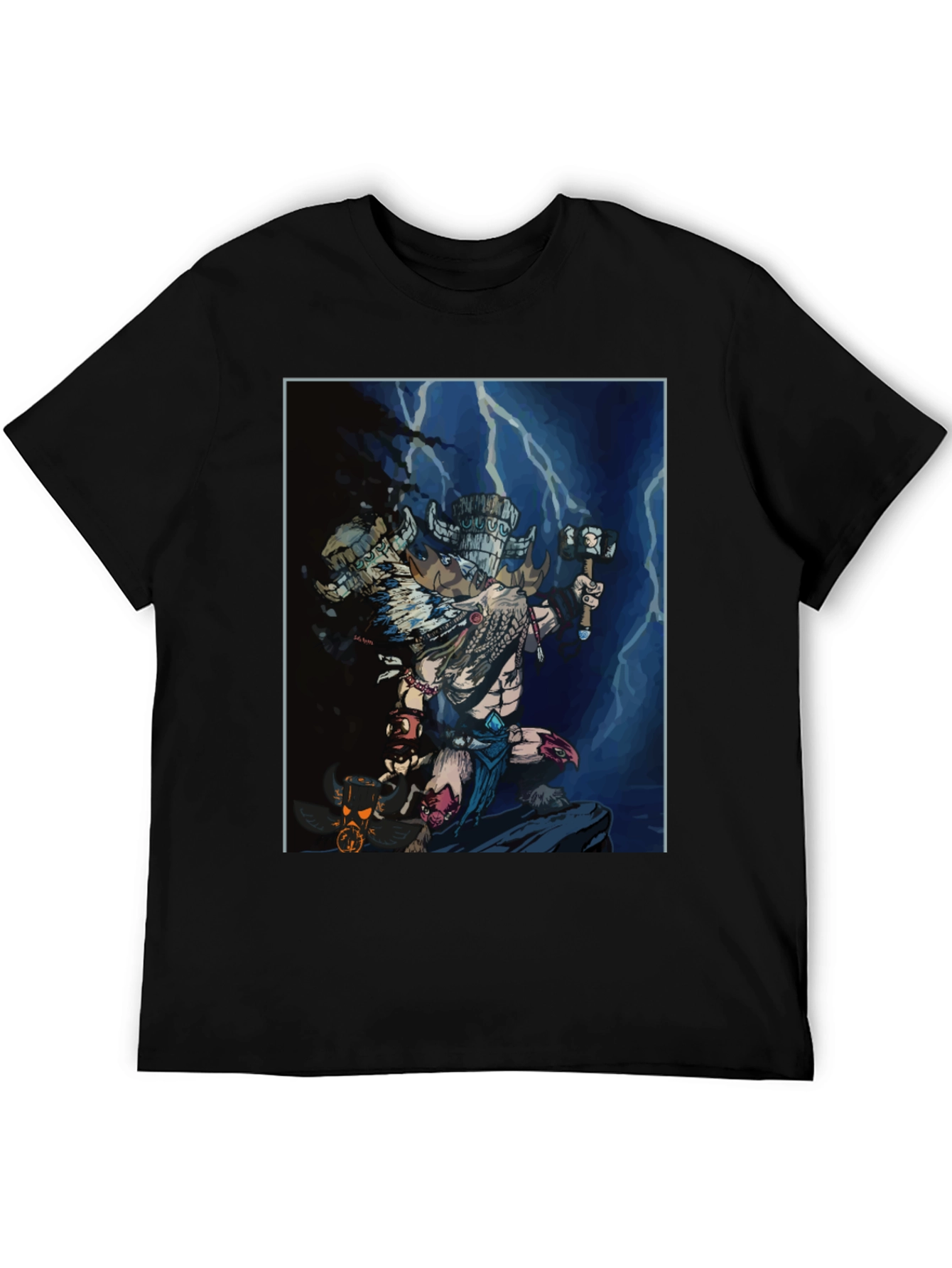 Epic Graphic Print Tee - Mythical Warrior Design