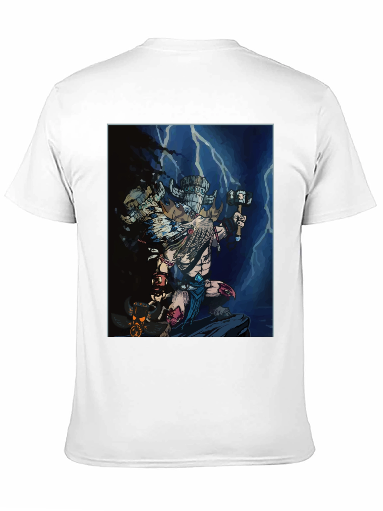 Epic Graphic Print Tee - Mythical Warrior Design