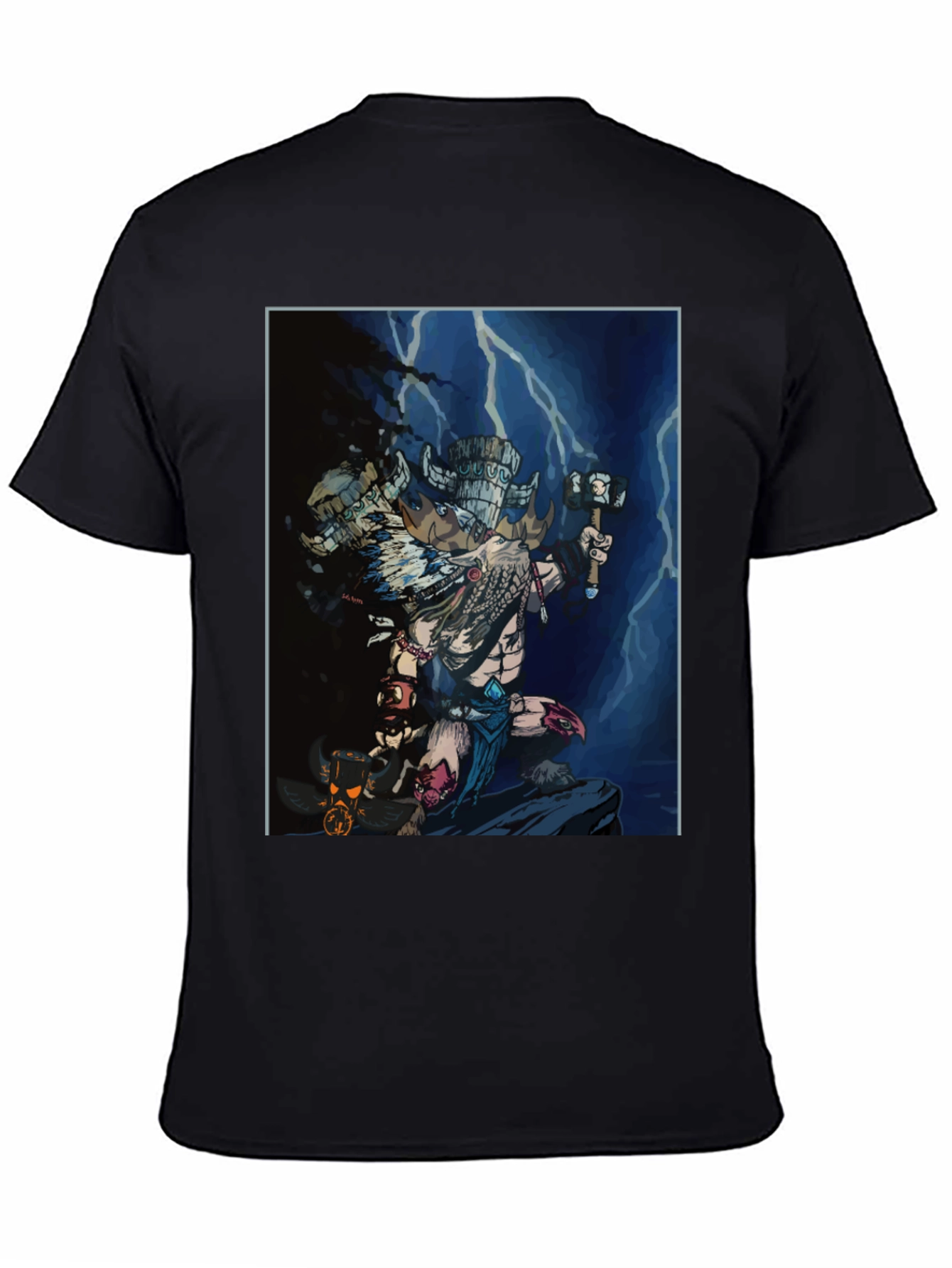 Epic Graphic Print Tee - Mythical Warrior Design
