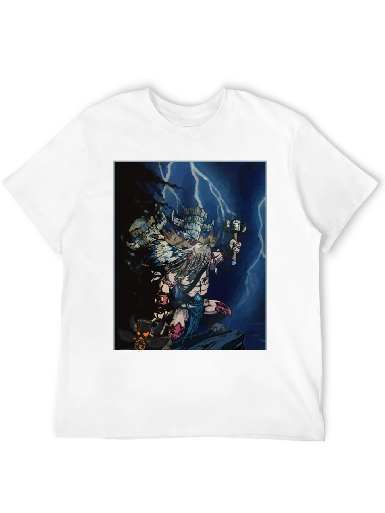 Epic Graphic Print Tee - Mythical Warrior Design