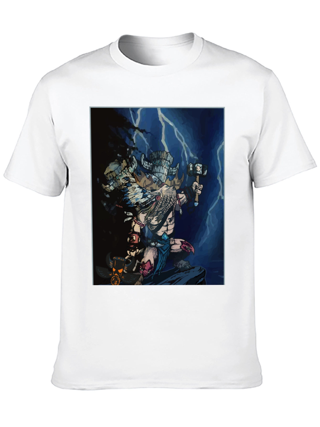 Epic Graphic Print Tee - Mythical Warrior Design