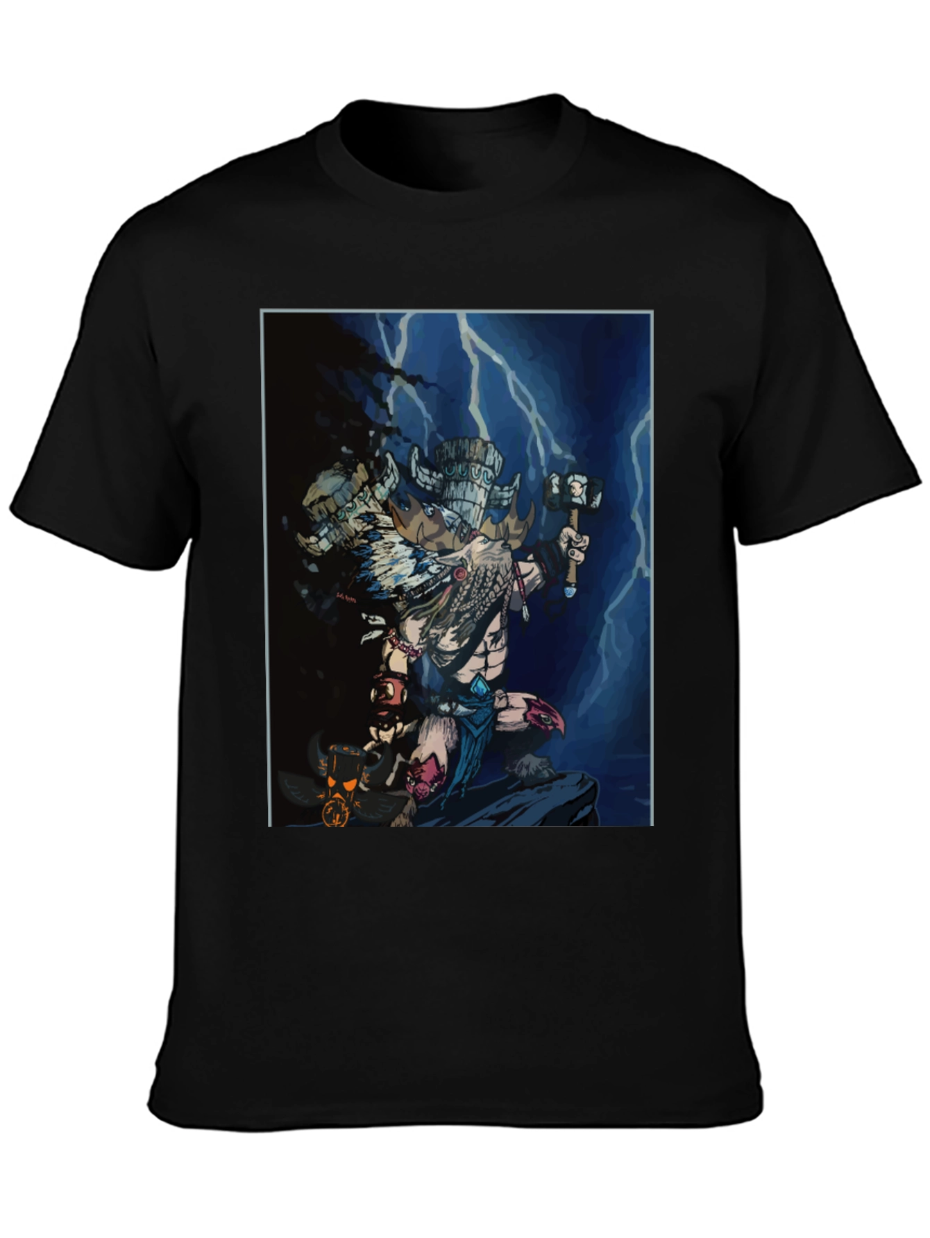 Epic Graphic Print Tee - Mythical Warrior Design
