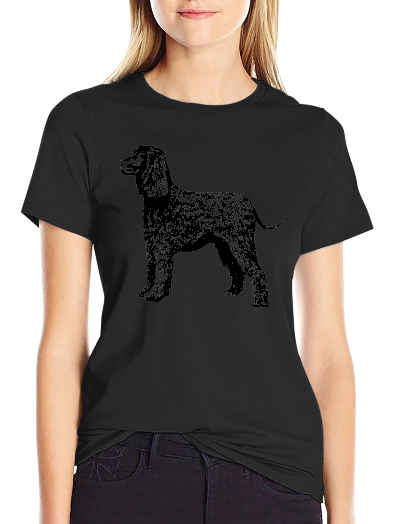 Dog Breed Silhouette Black Graphic Tee