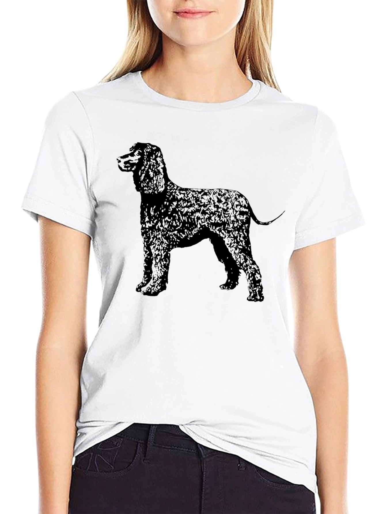 Dog Breed Silhouette Black Graphic Tee