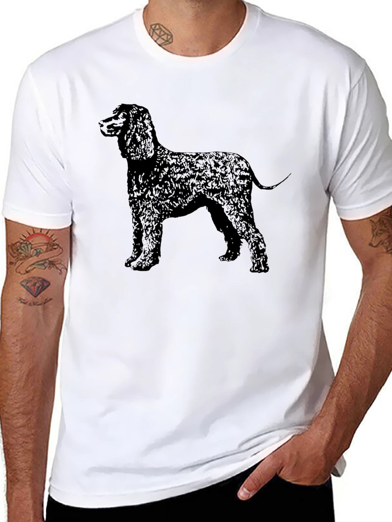 Dog Breed Silhouette Black Graphic Tee
