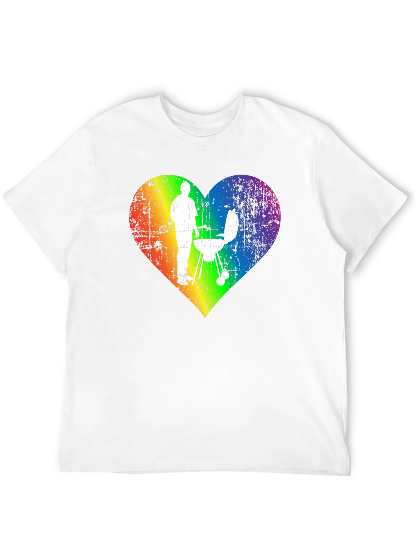 Rainbow Heart BBQ Grill Master T-Shirt