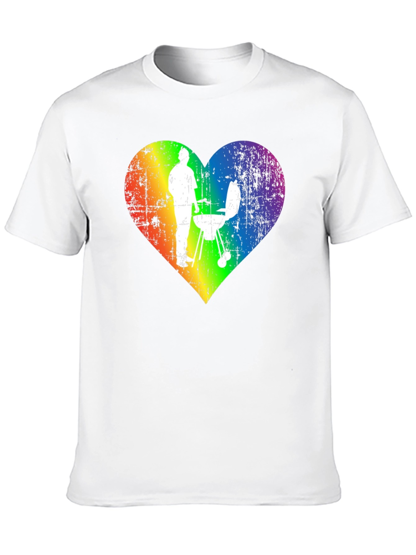 Rainbow Heart BBQ Grill Master T-Shirt