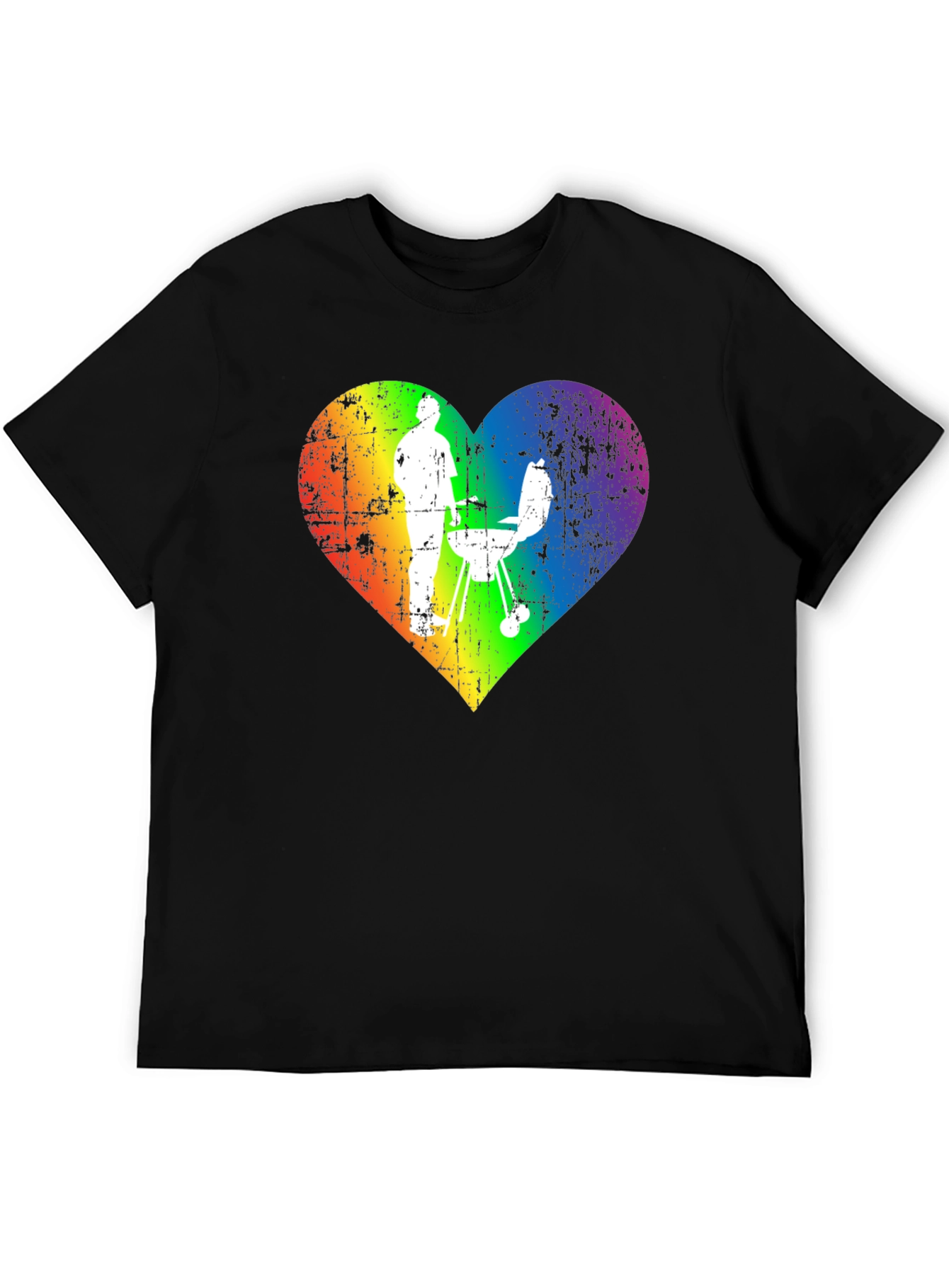 Rainbow Heart BBQ Grill Master T-Shirt