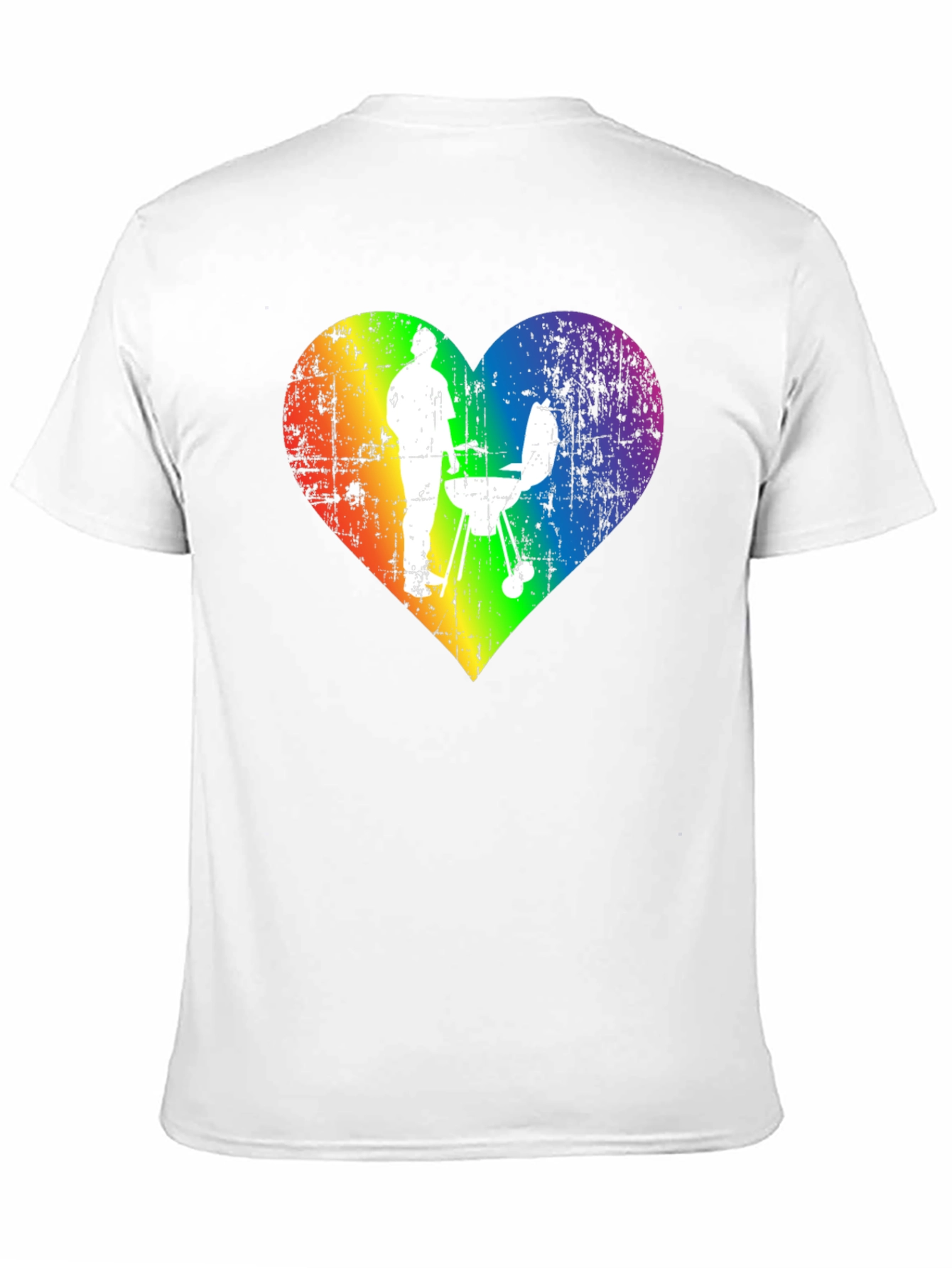 Rainbow Heart BBQ Grill Master T-Shirt