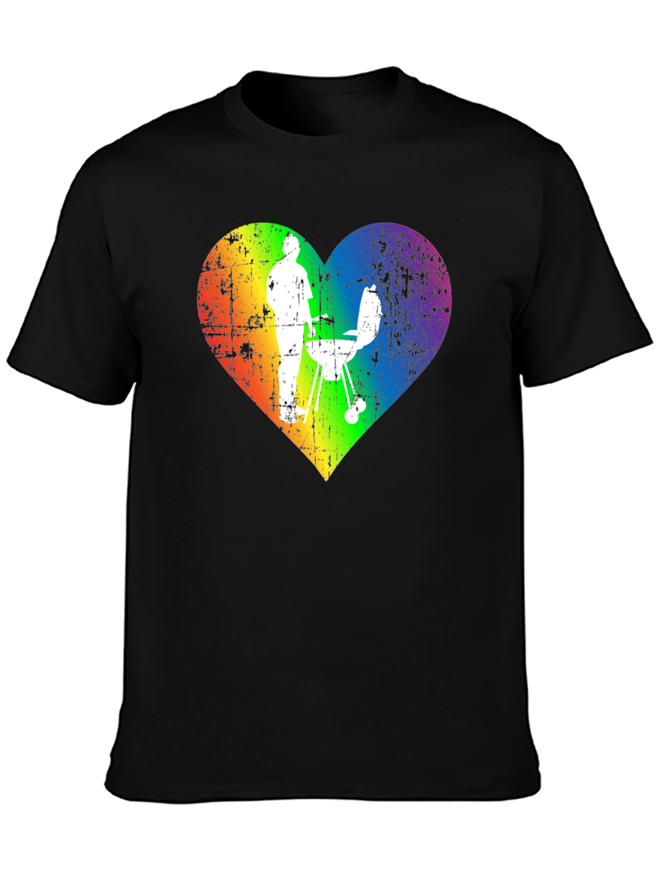Rainbow Heart BBQ Grill Master T-Shirt