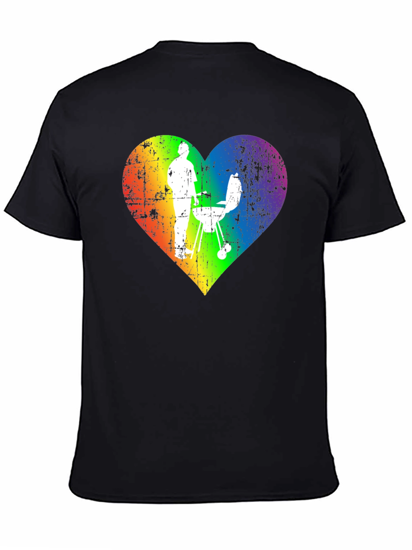 Rainbow Heart BBQ Grill Master T-Shirt