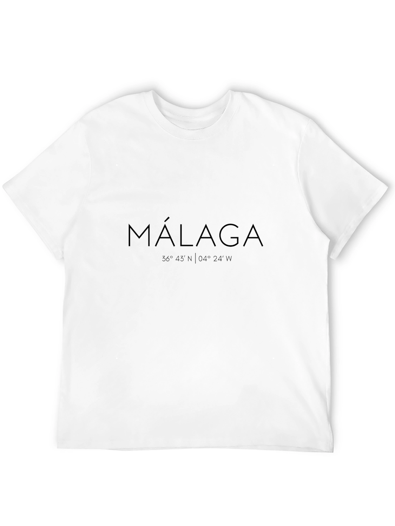 Malaga Coordinates Black T-Shirt