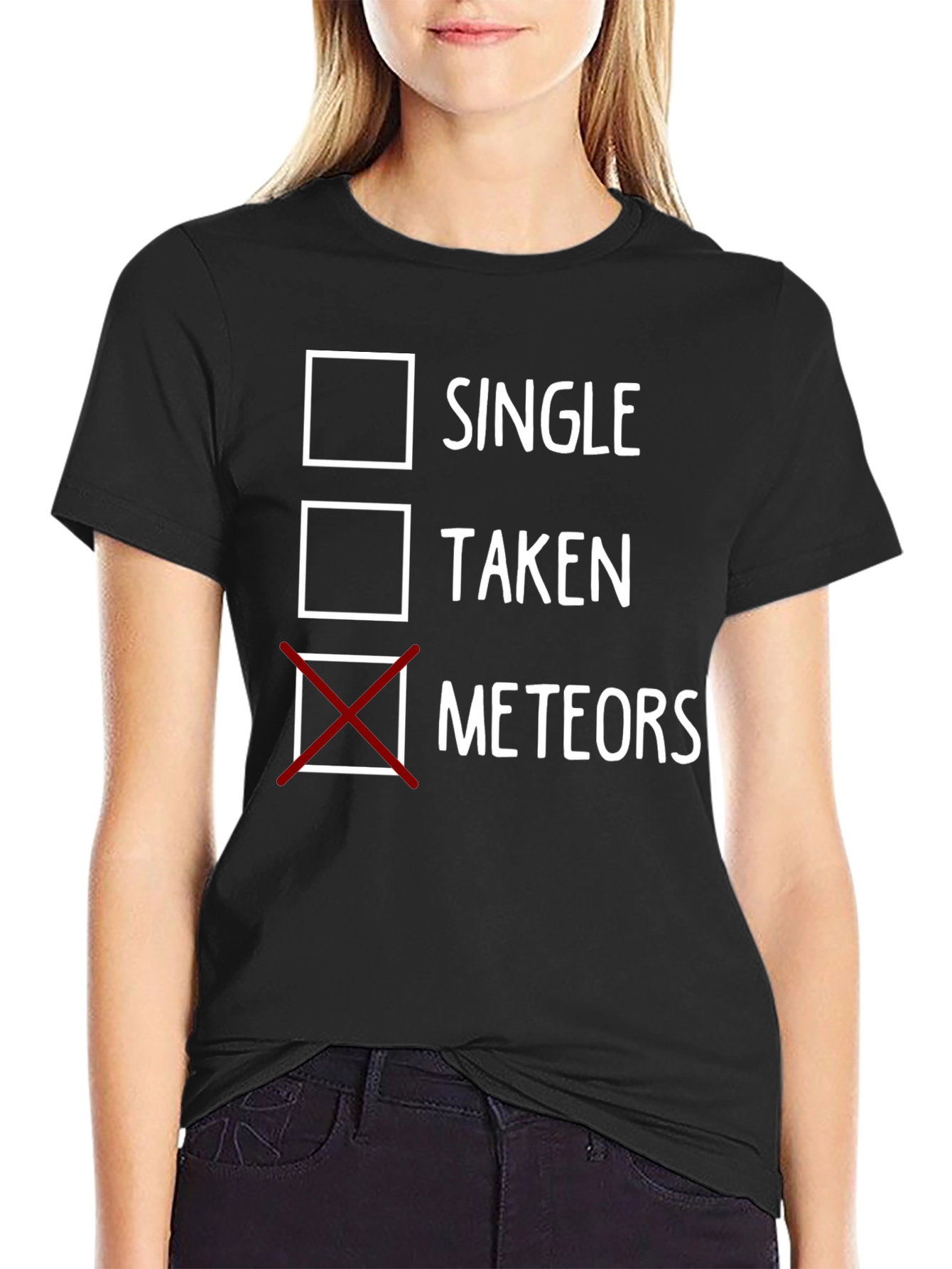 Single Taken Meteors Black Graphic T-Shirt