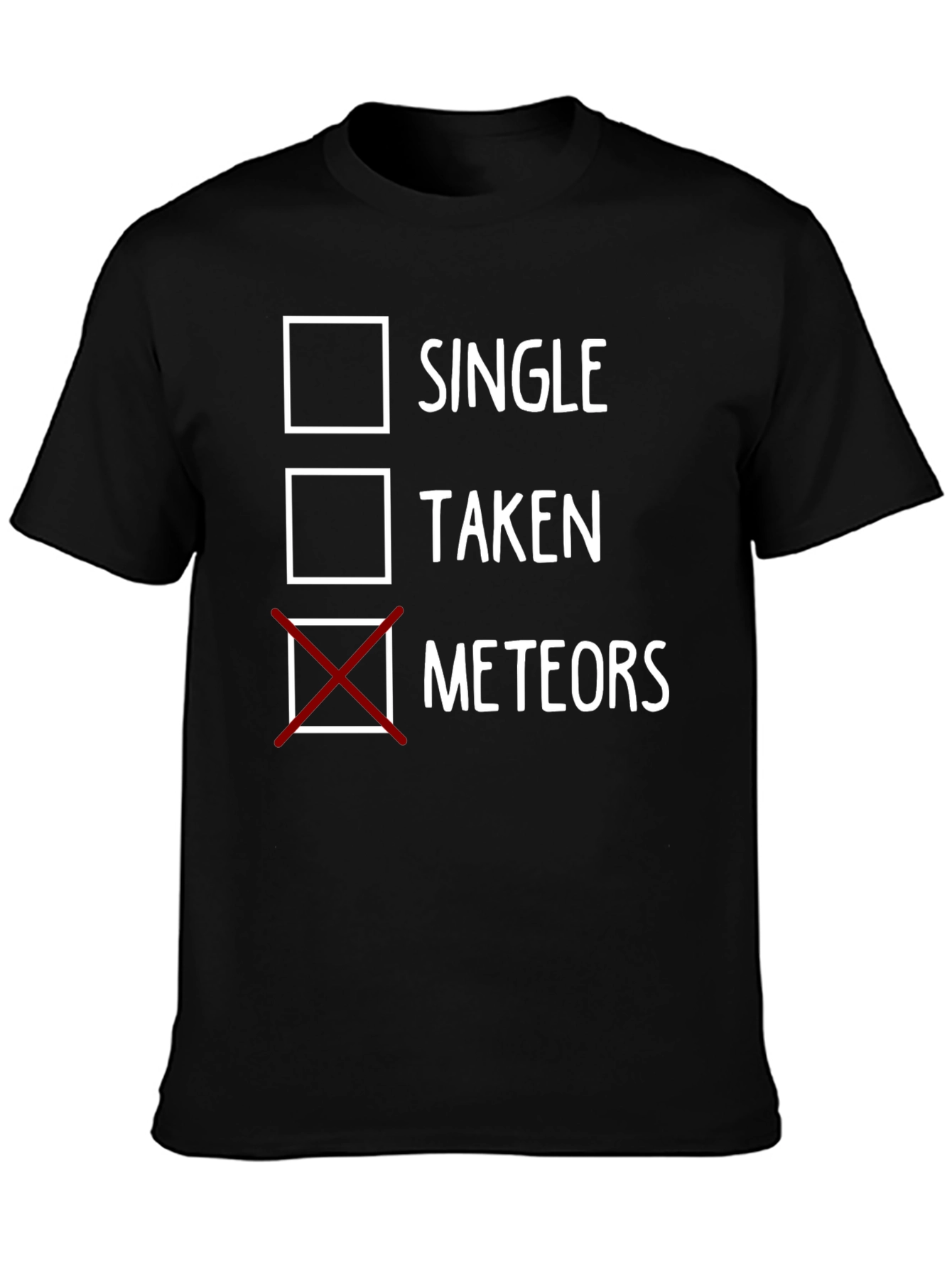 Single Taken Meteors Black Graphic T-Shirt